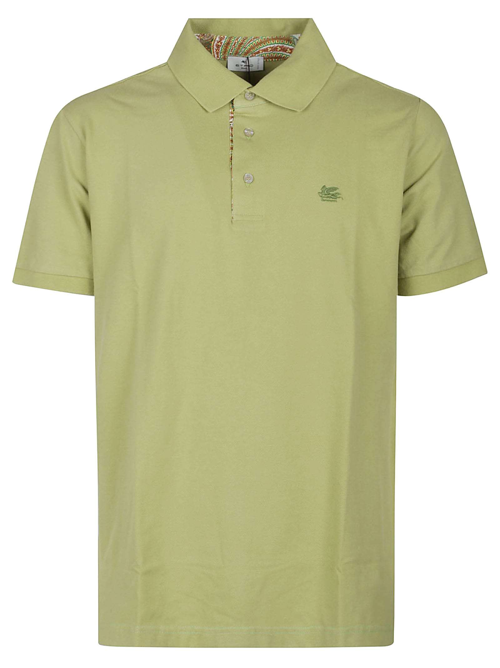 Etro Roma Short Sleeve Printed Details Polo Shirt