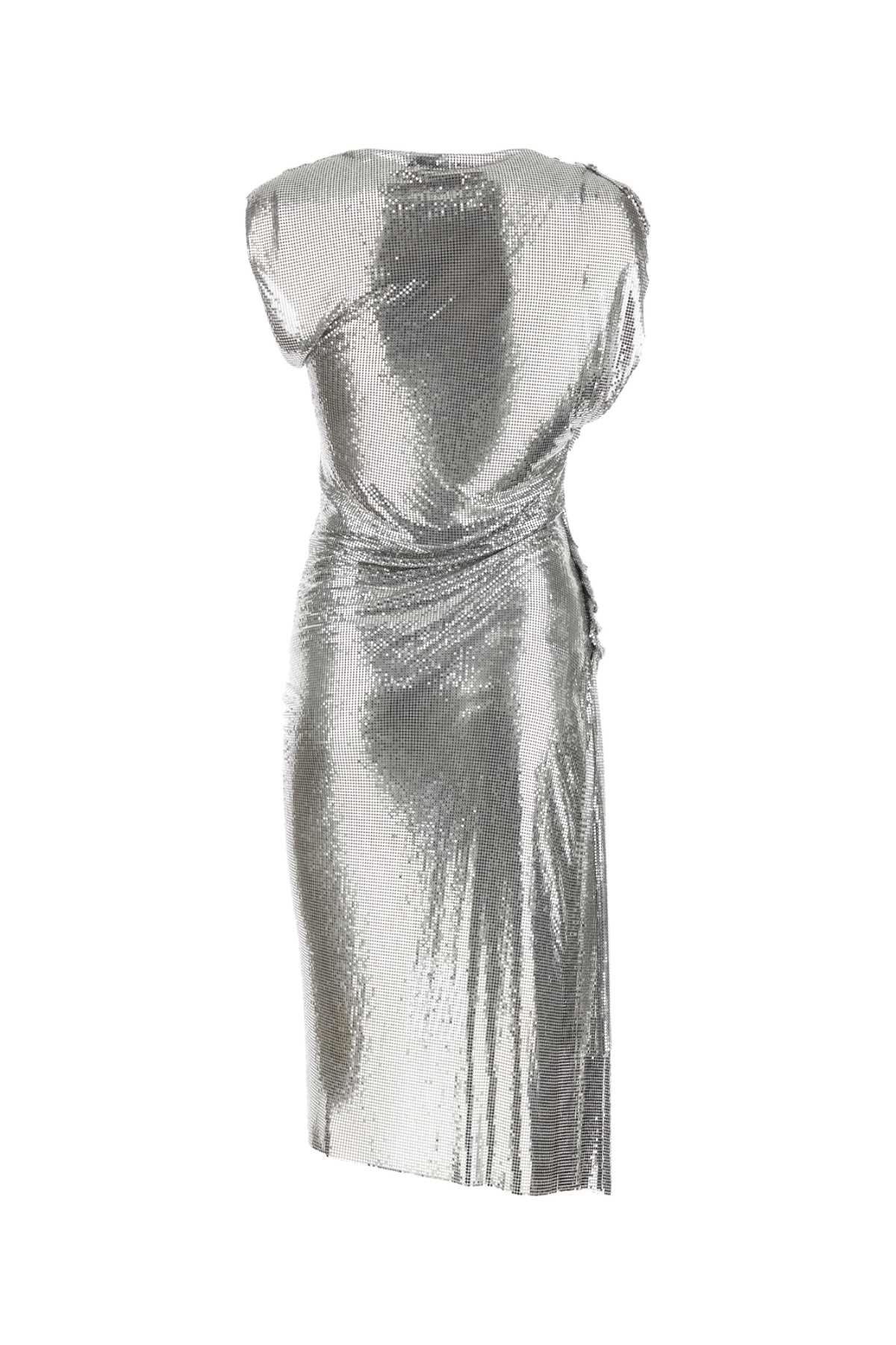 Shop Rabanne Silver Chainmail Dress