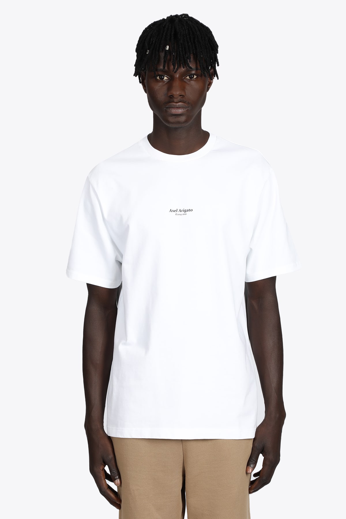 Axel Arigato Focus Logo T-shirt White cotton t-shirt with logo print