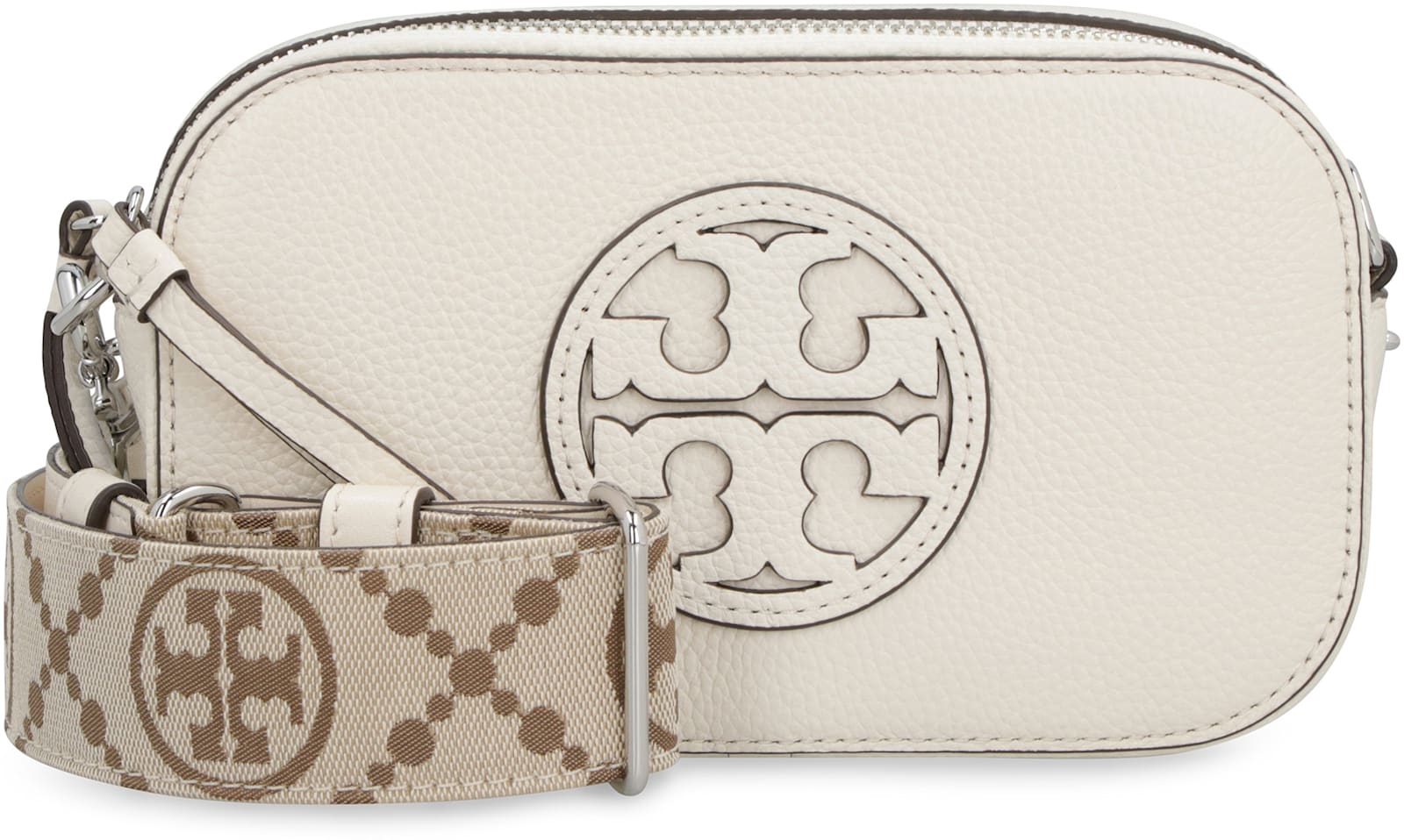 Shop Tory Burch Miller Mini Shoulder Bag In White