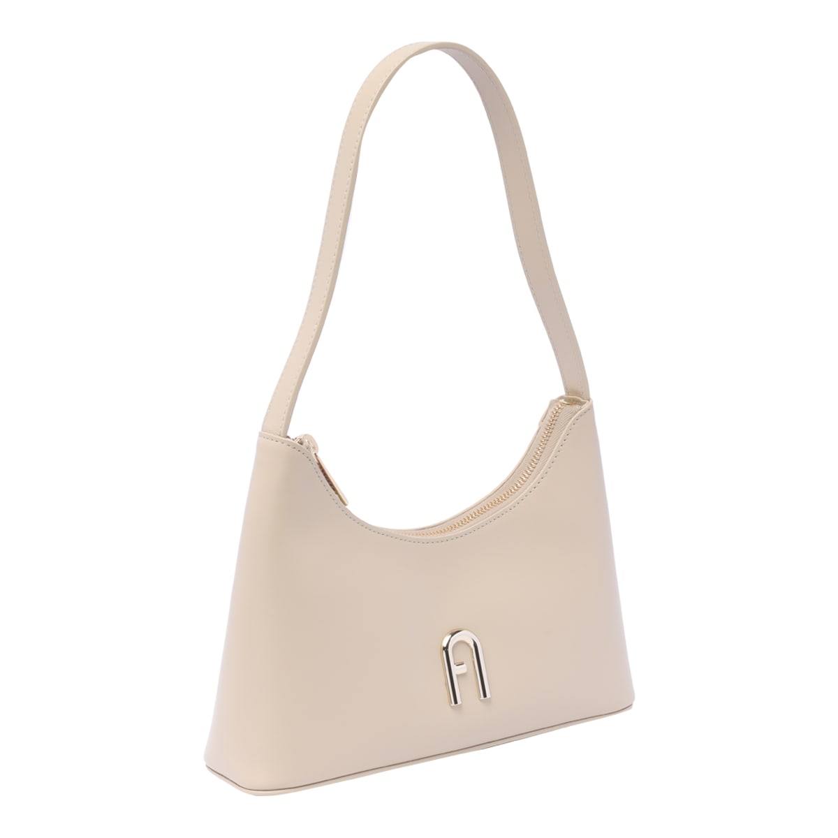 Shop Furla Mini Diamante Shoulder Bag In Ecru