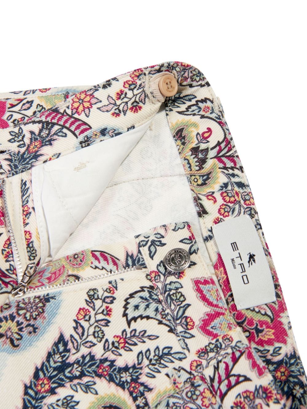 Shop Etro Pantalone Con Stampa Paisley In Cream