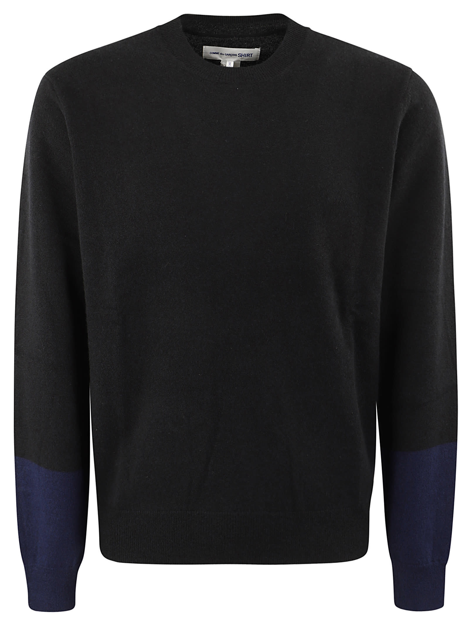 Shop Comme Des Garçons Shirt Mens Pullover Knit In Black/navy