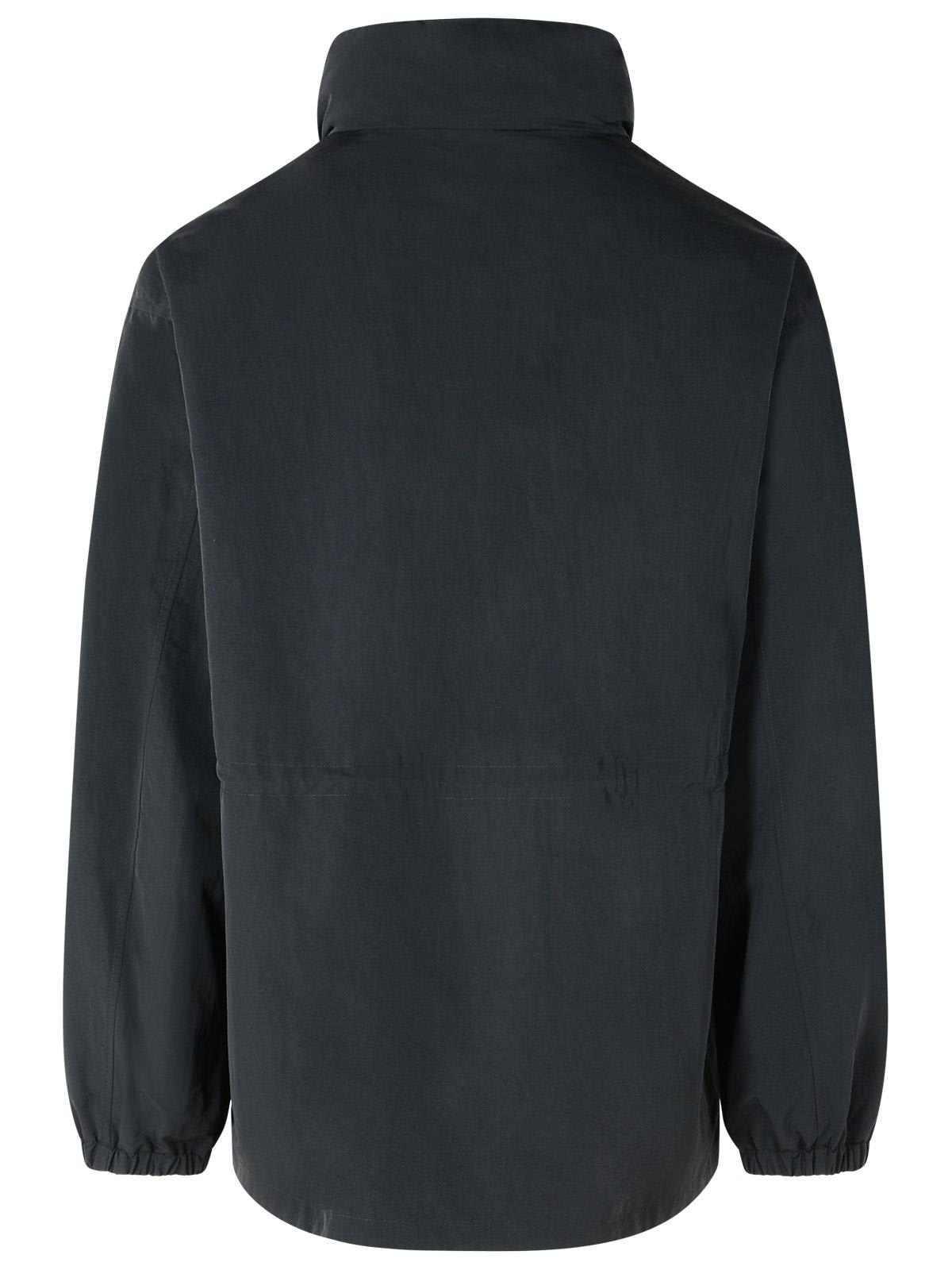 Burberry Black Polyamide Raincoat In Black