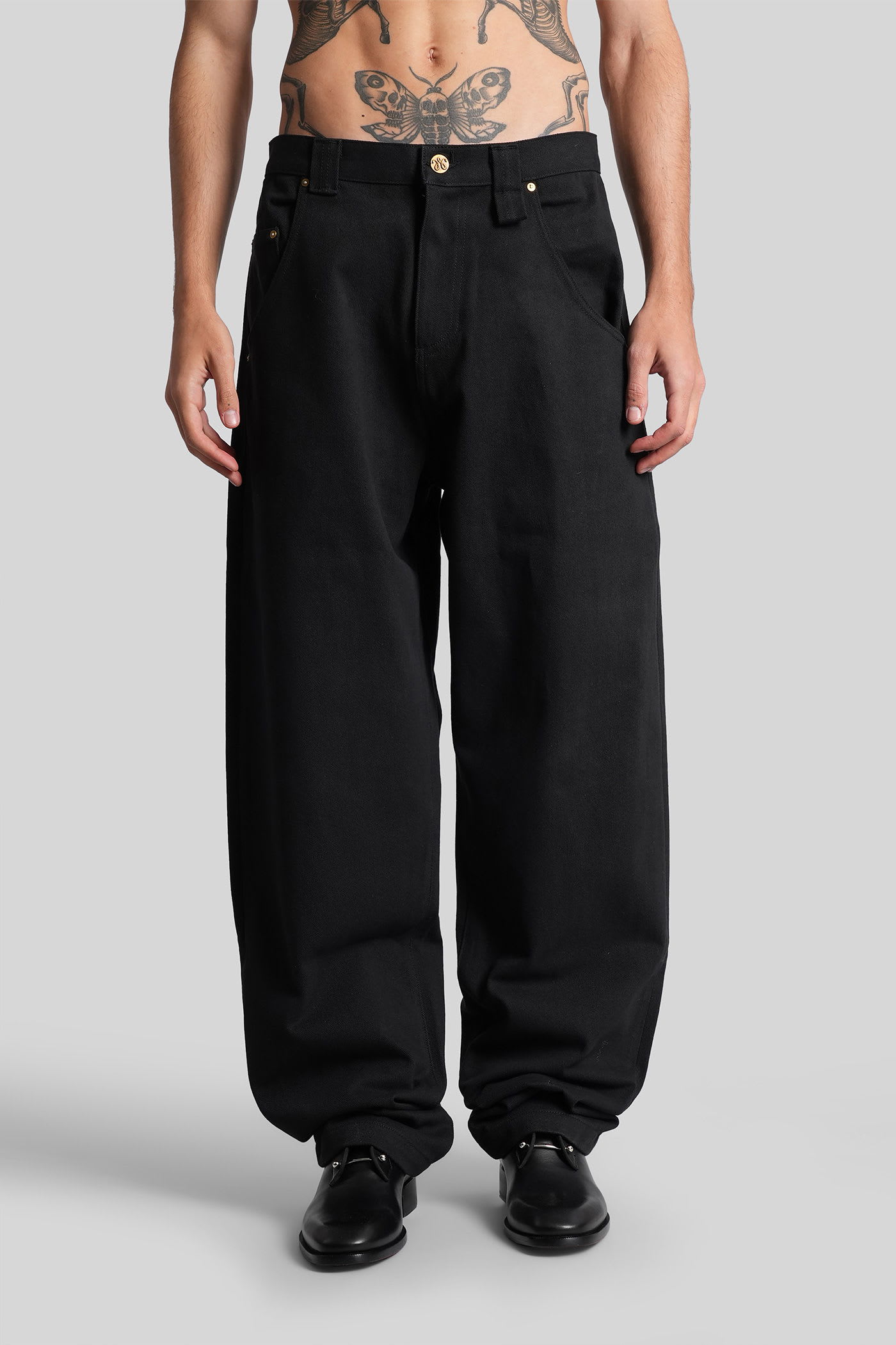 Willy Chavarria Bad Boy Jean Jeans In Black Cotton In Black