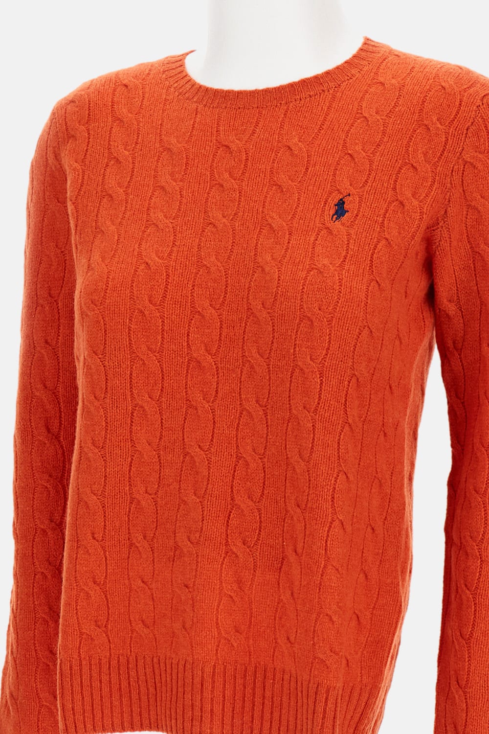 Polo Ralph Lauren Orange Cable-knit Sweater In Wool And Cashmere In Orange