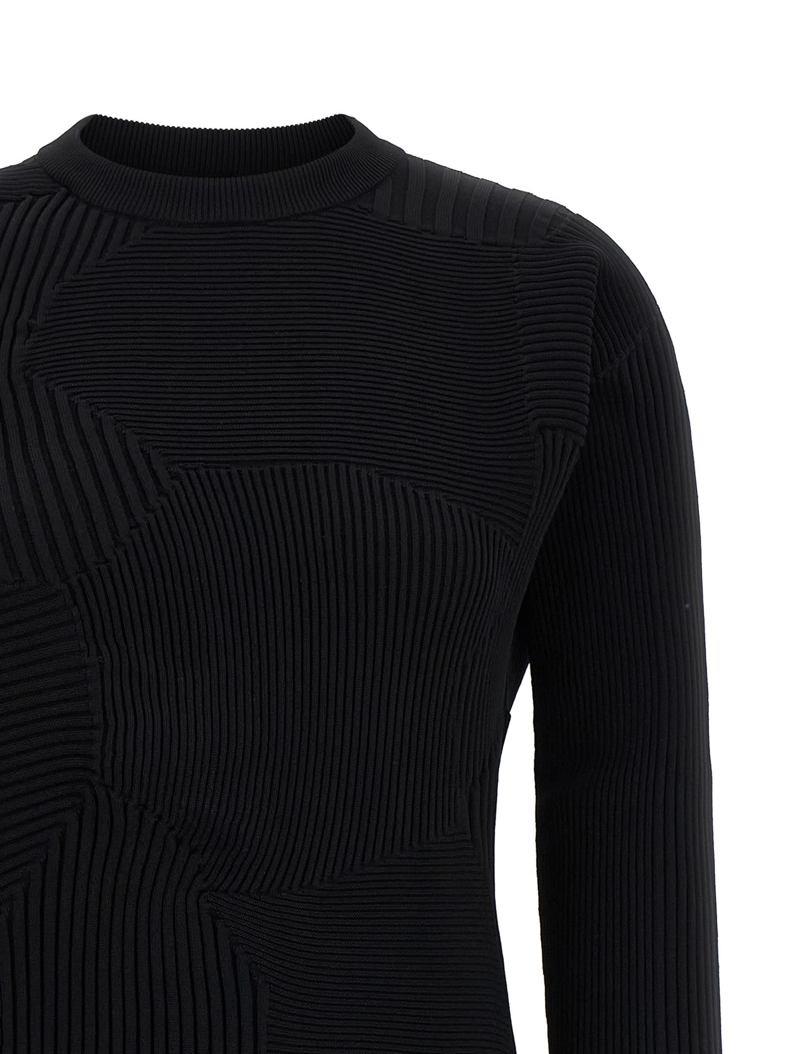 Issey Miyake Kone Kone Patchwork Pleated Midi Dress In Black