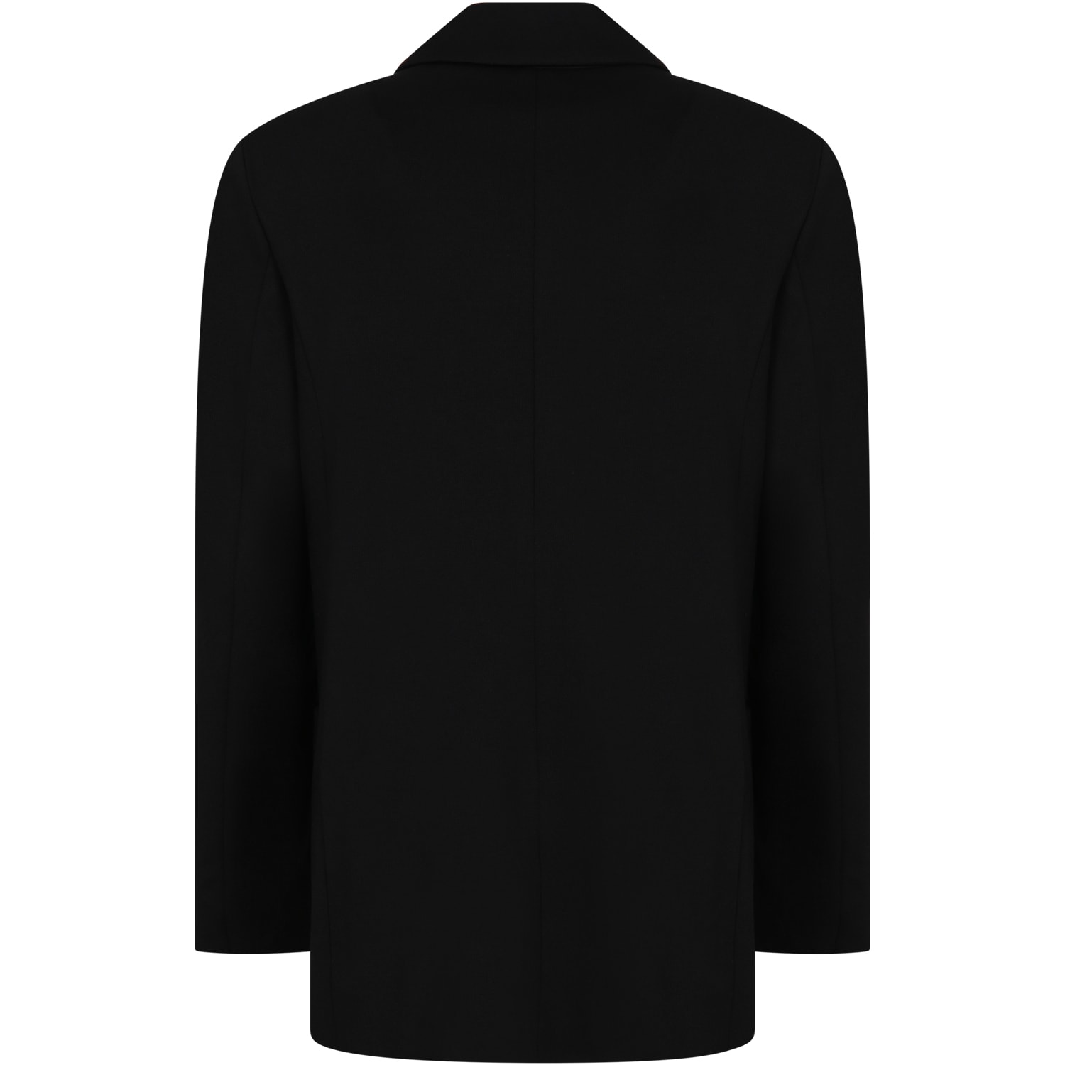 Shop Balmain Black Jacket For Girl With Iconic Buttons