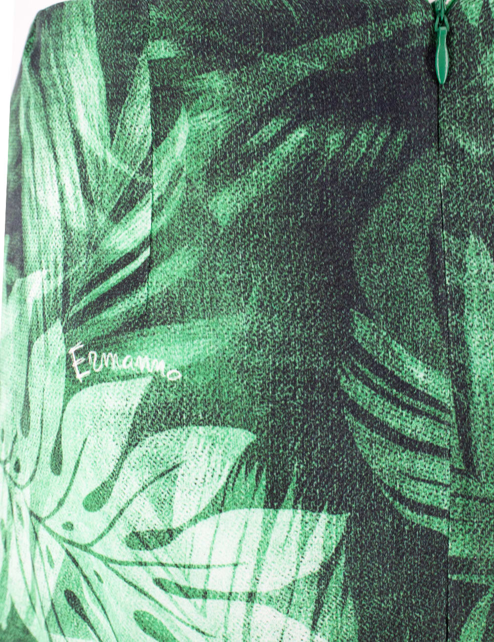 Shop Ermanno Firenze Skirt In Green/black/off Wh