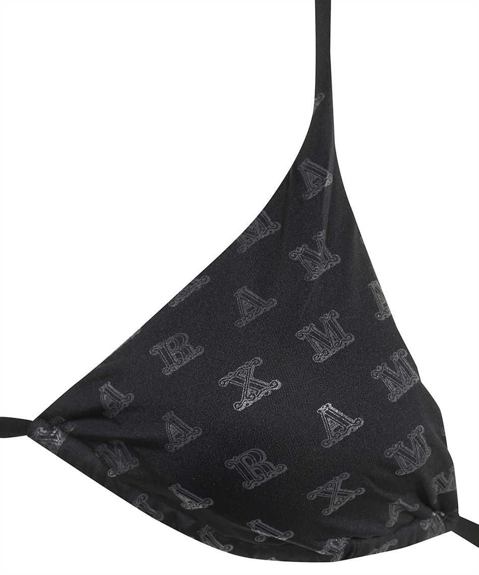 Max Mara Logo-print Triangle Bikini Top In Black