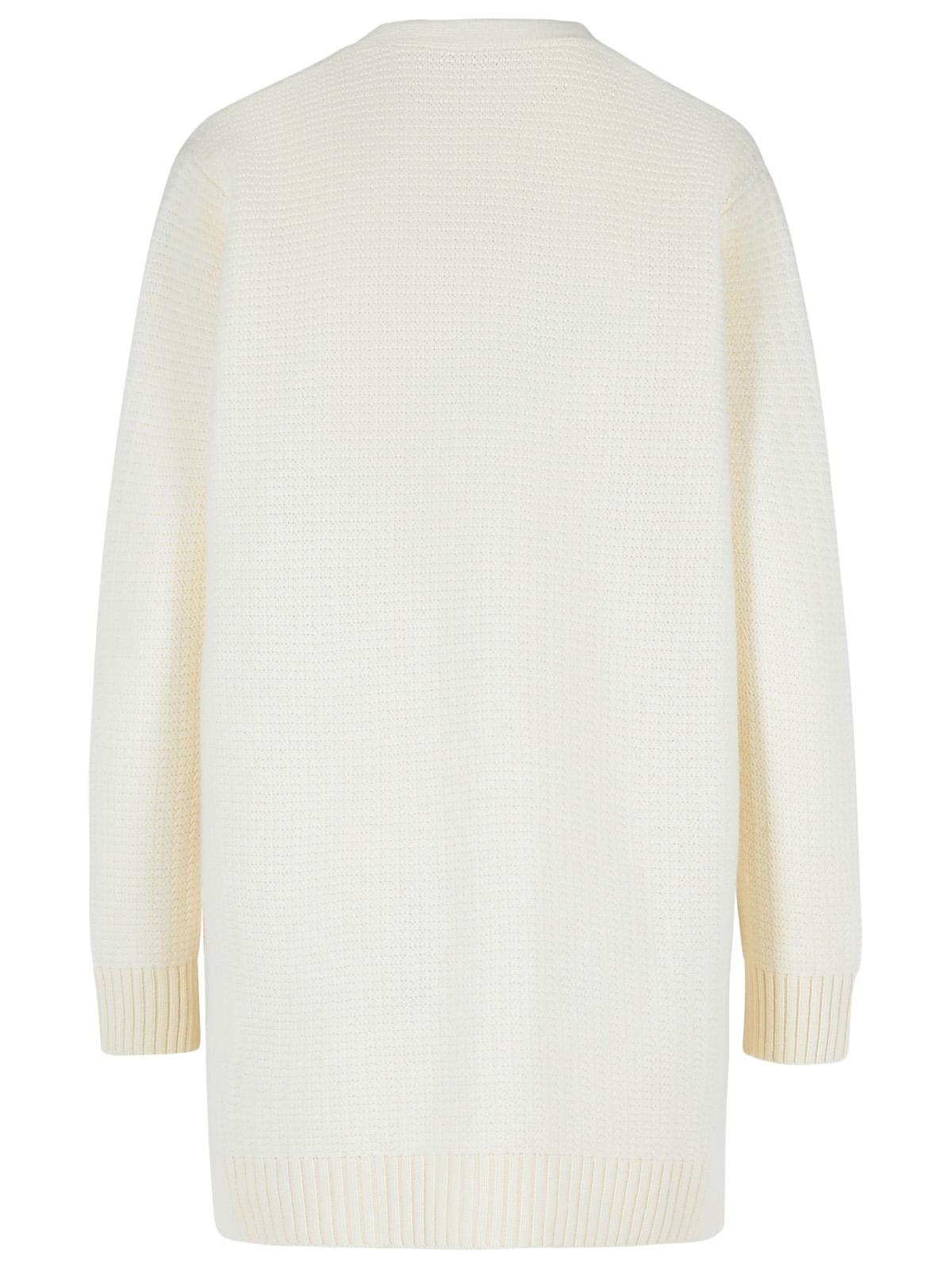 Max Mara 'wool Blend Cardigan Front Pockets' In White