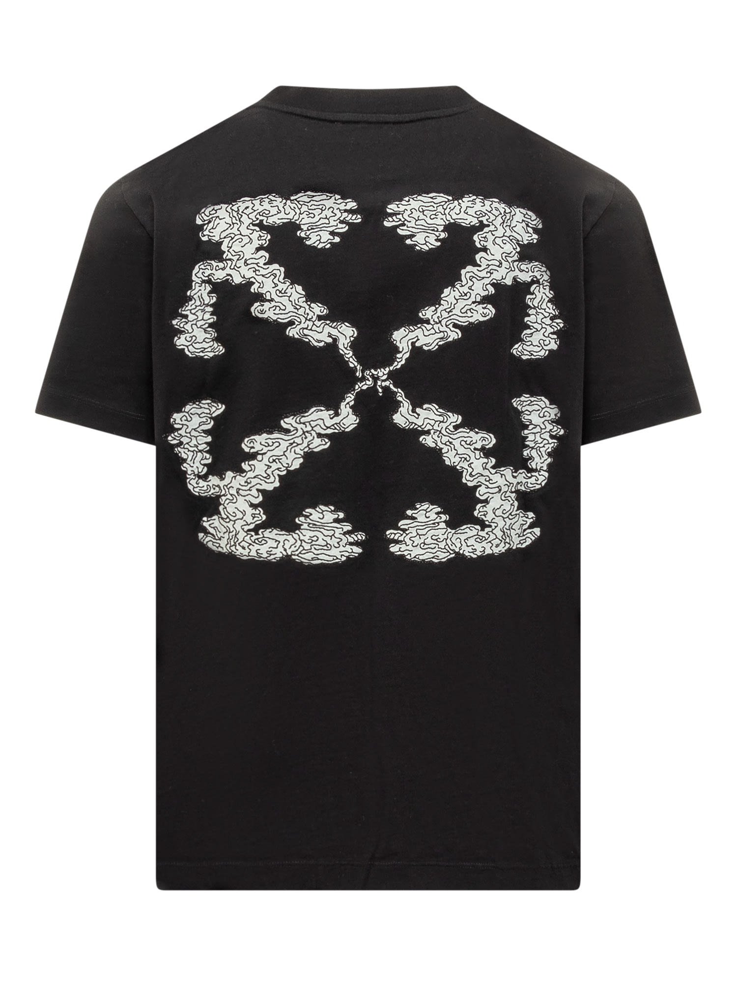 Shop Off-white Cloud Arrow T-shirt In Black-four Le