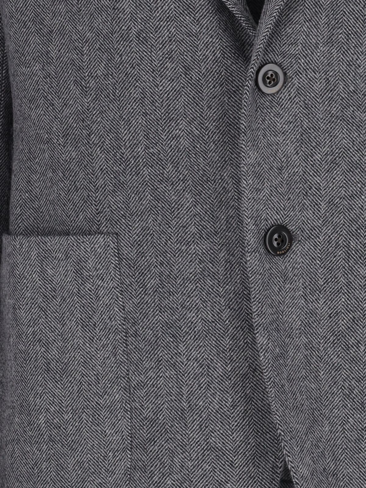 Shop Boglioli Single-breasted Blazer In Gray