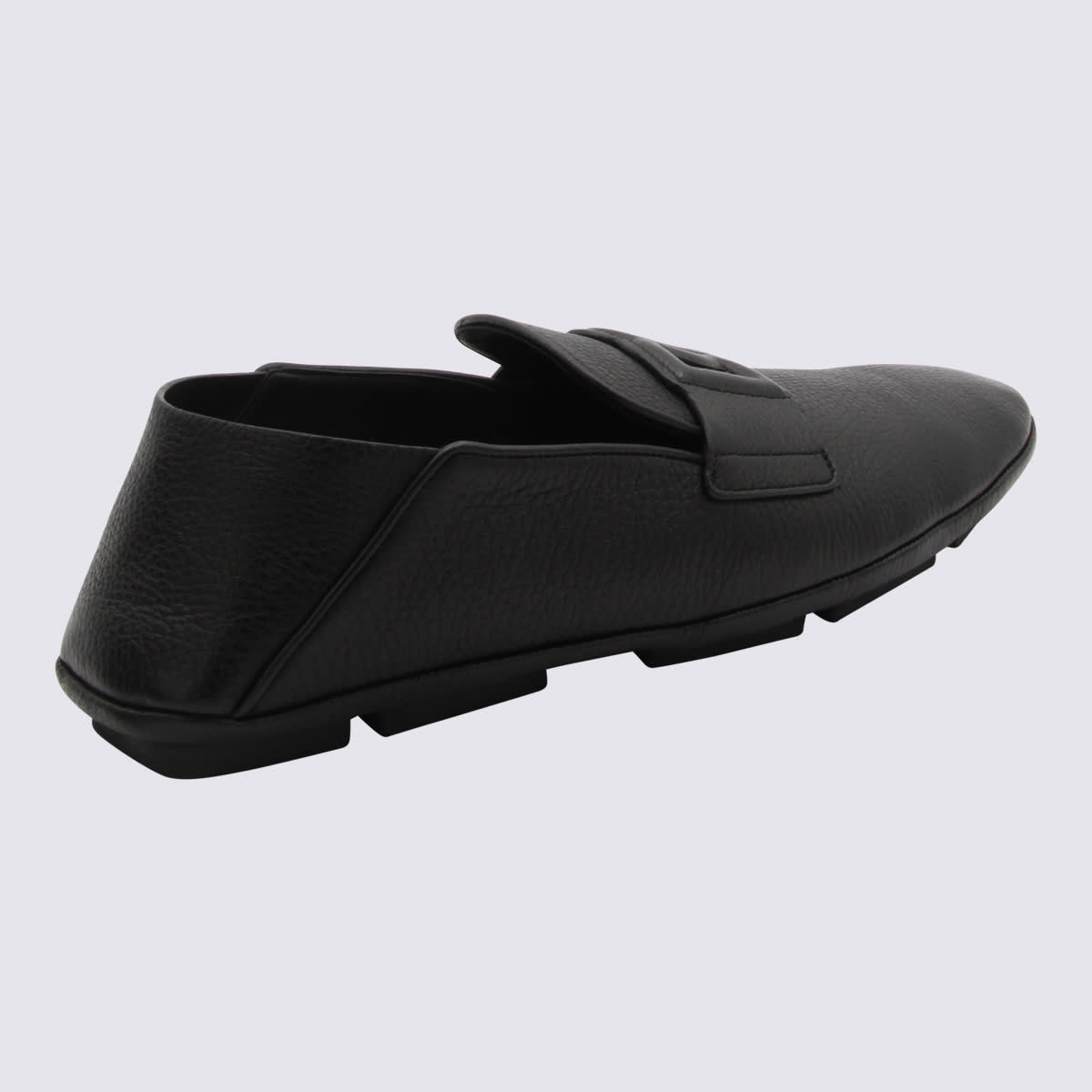 Shop Dolce & Gabbana Black Leather Loafers