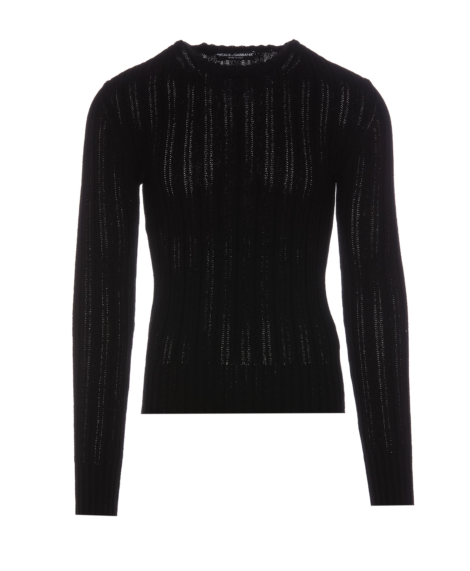DOLCE & GABBANA TECHINICAL RIBBED COTTON PULLOVER