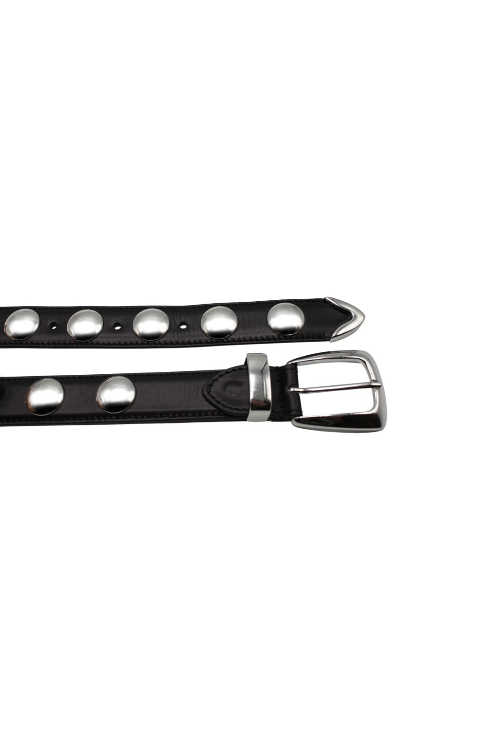 Khaite Benny Belt Whit Silver Stud Bucke In Multi