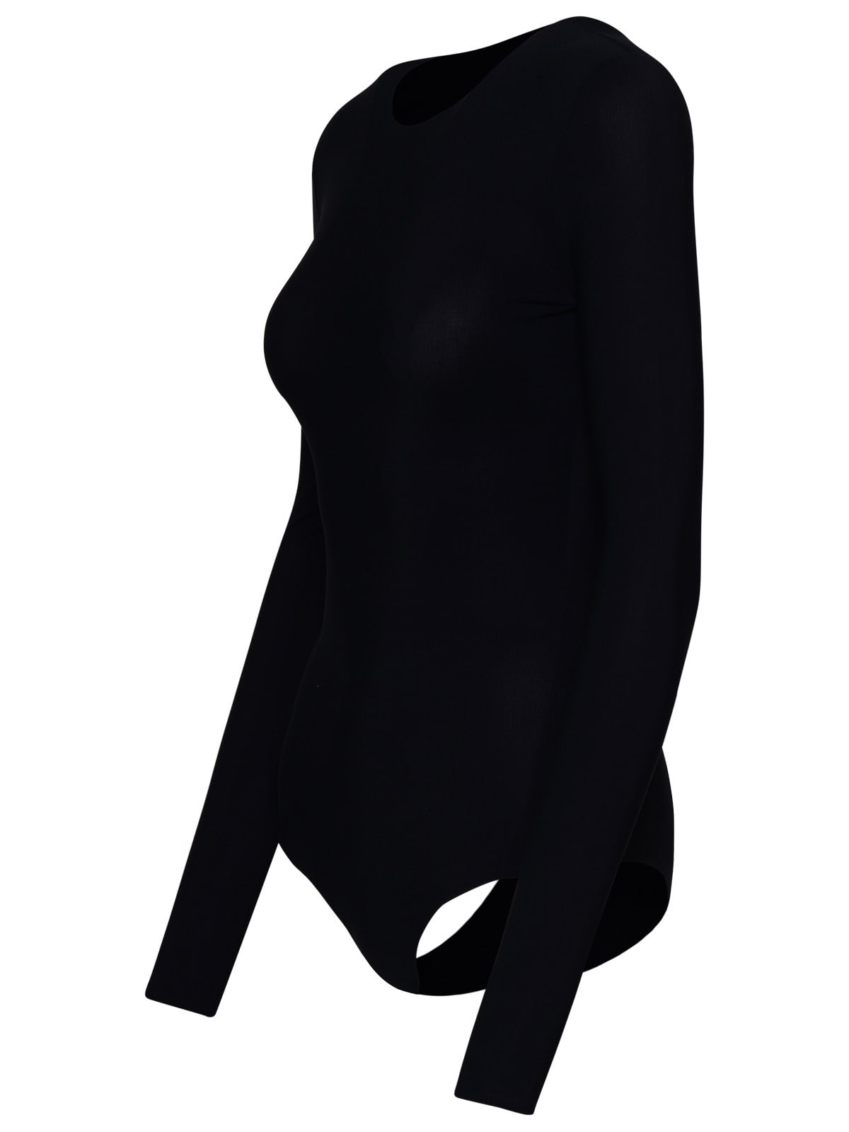 Shop Maison Margiela Black Polyester Blend Bodysuit