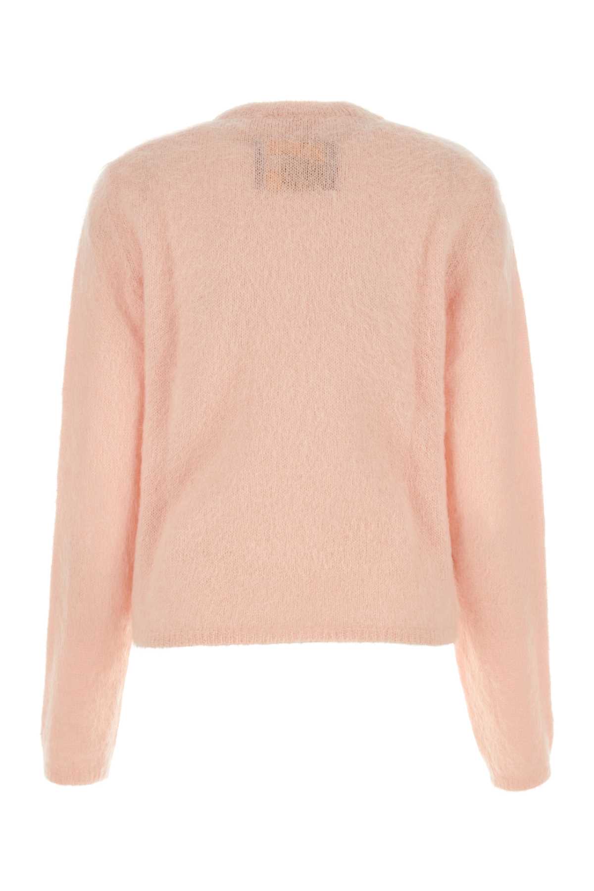 Marni Pastel Pink Mohair Blend Sweater In Quartz