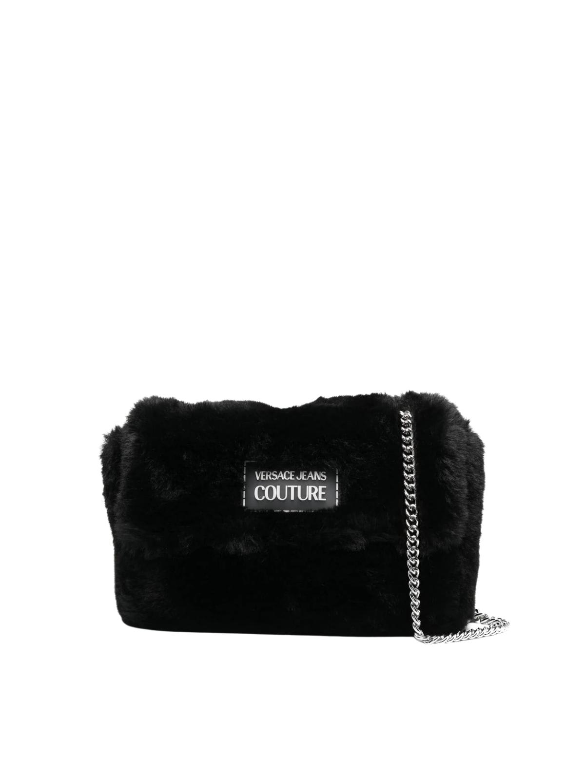 Versace Jeans Couture Range B Fluffy Bag Synthetic Fur Crossbody Bag