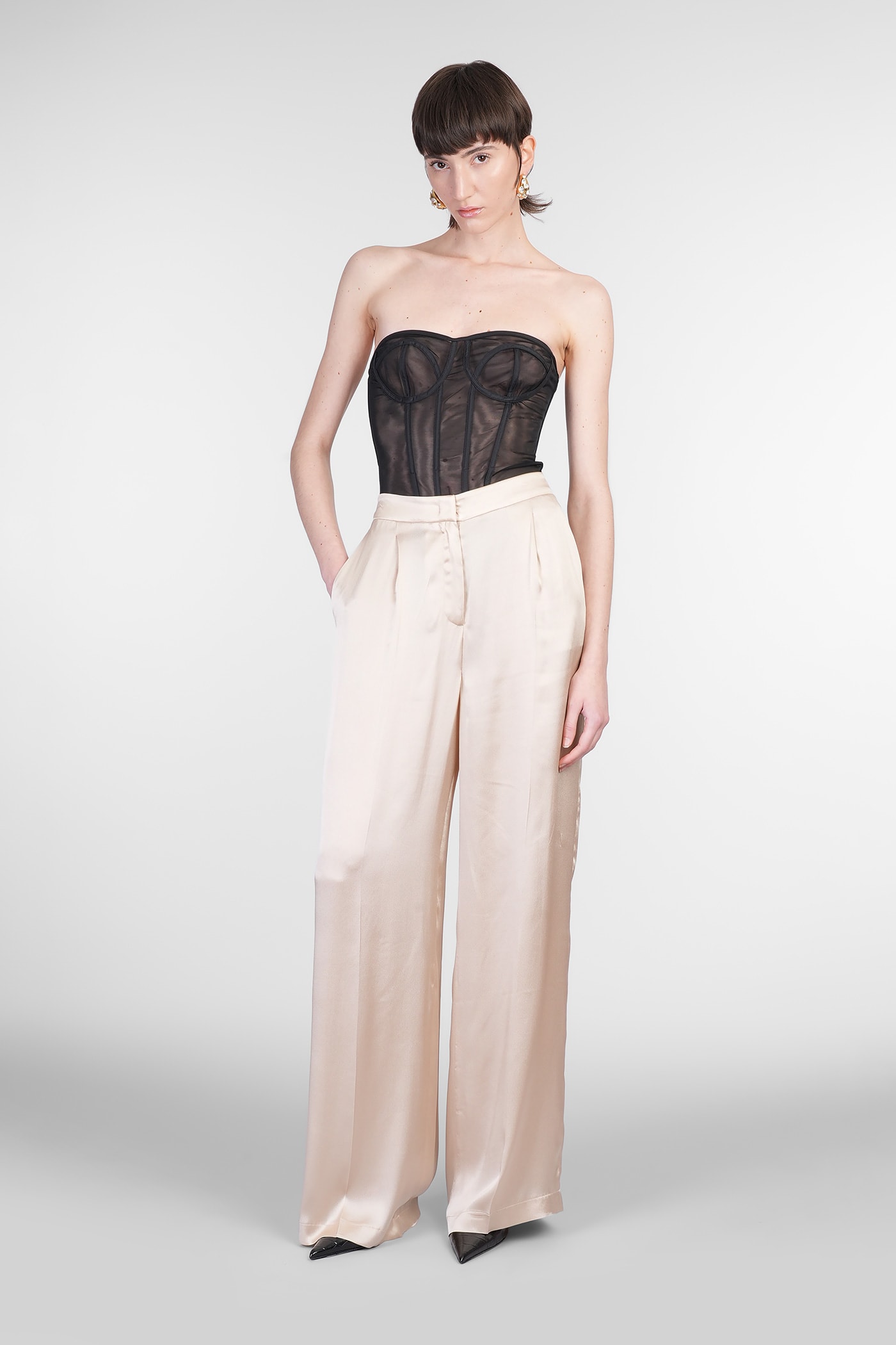Mvp Wardrobe Stretch Nylon Bustier Top