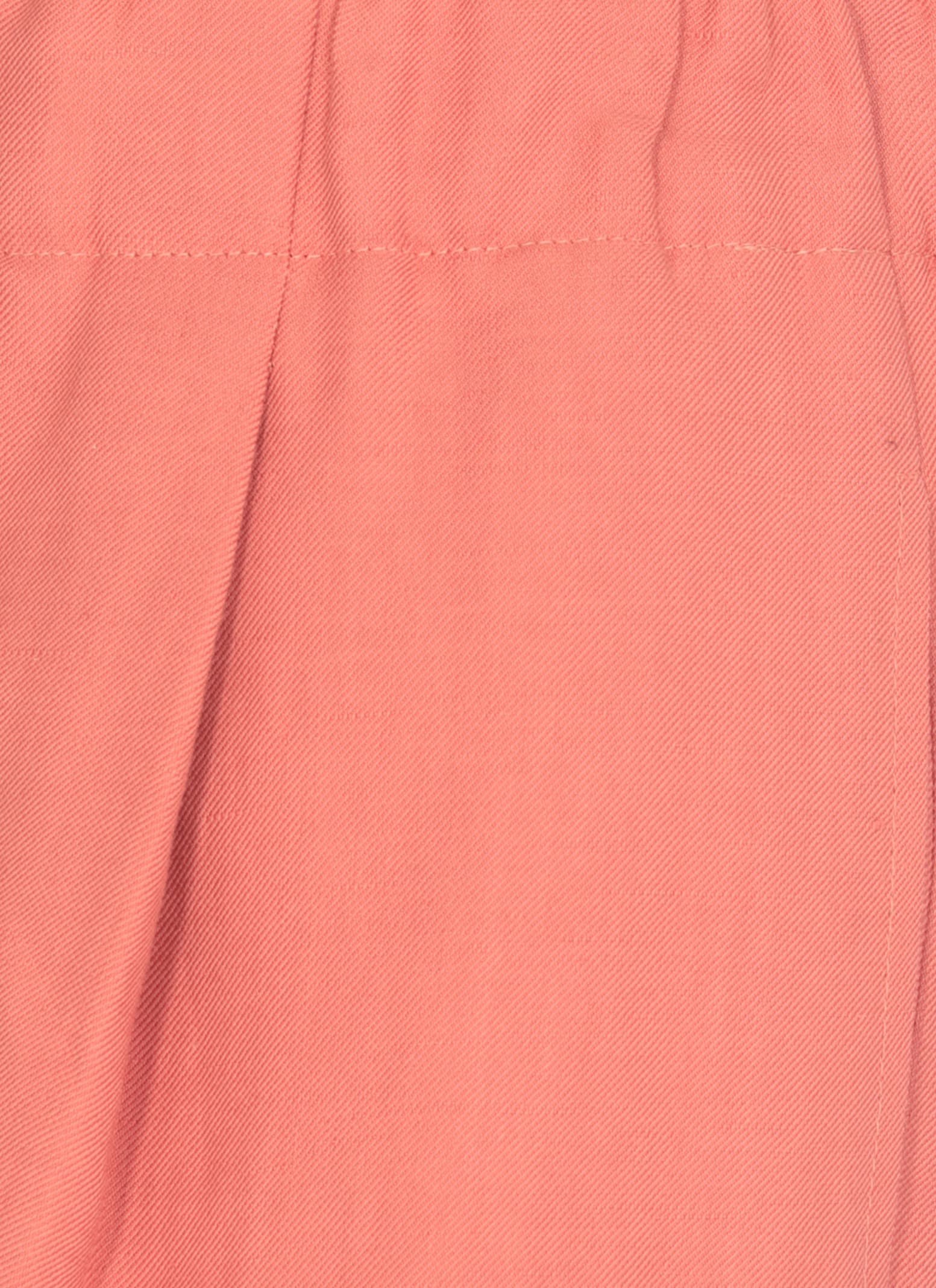 Antonelli High-waist Red Bermudas With Elastic Waistband In Orange