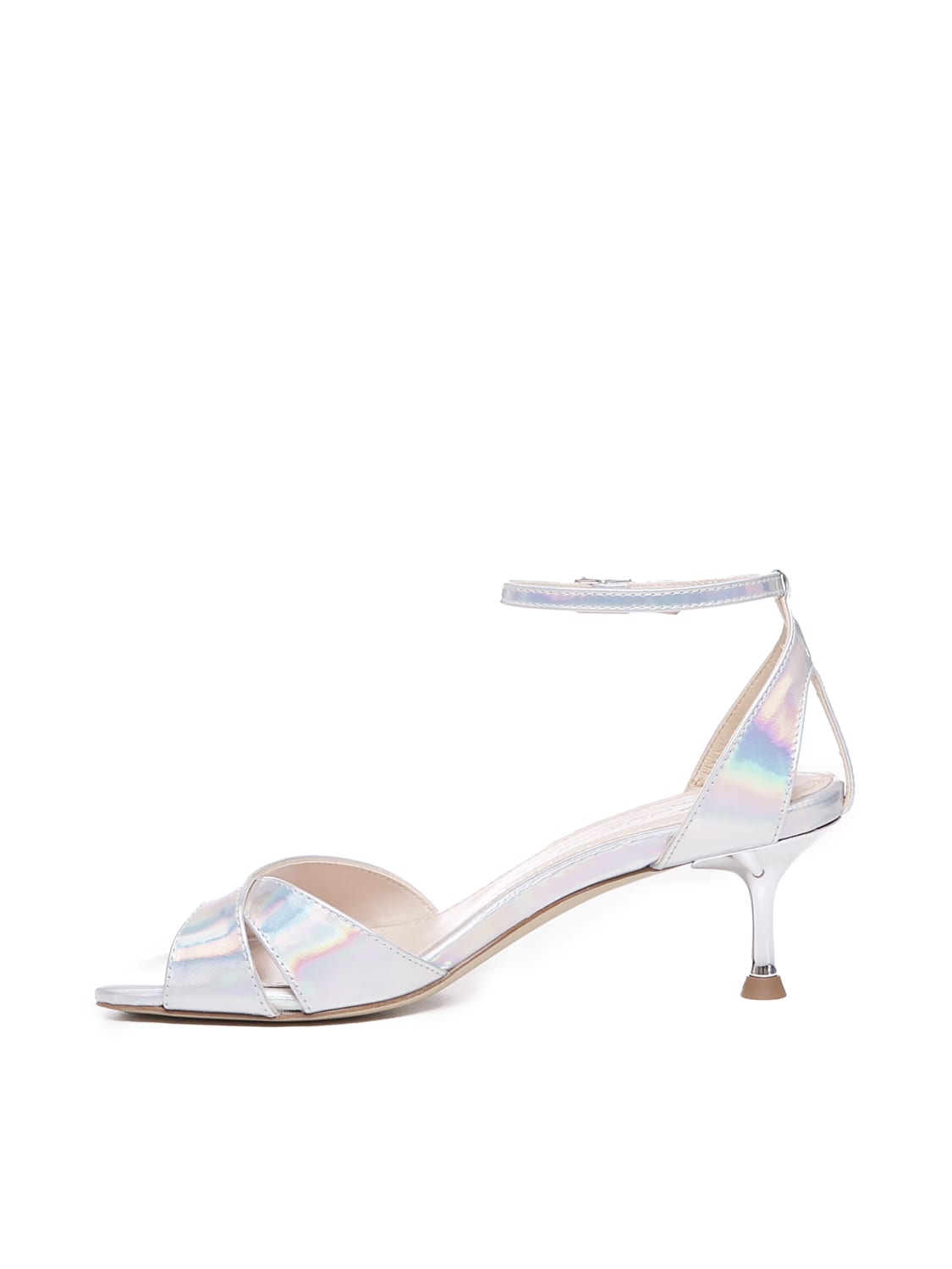 Shop Alchimia Heeled And Strappy Sandals In Silver