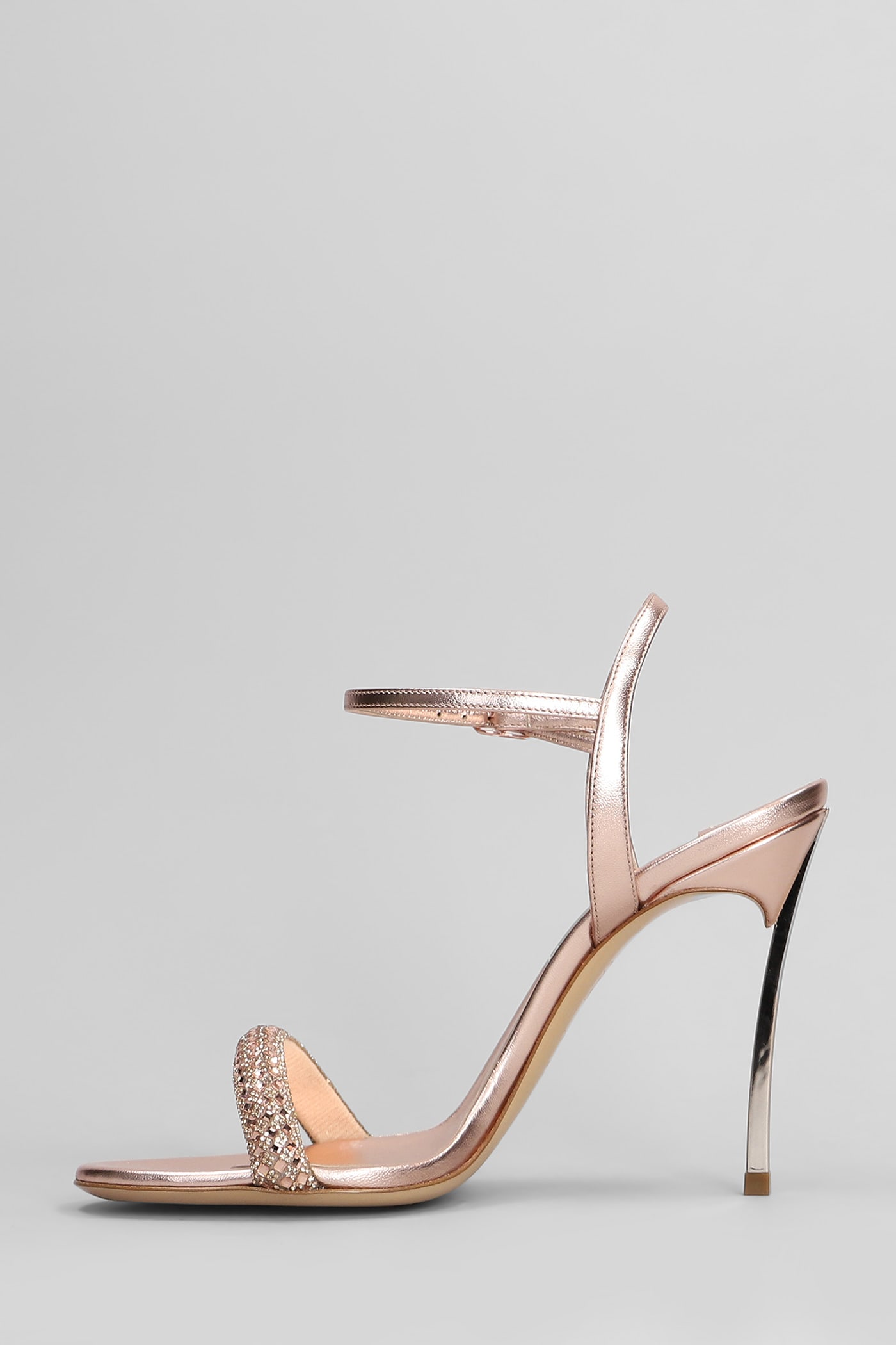 Casadei Julia Stratosphere Sandals In Bronze Leather In Bronze