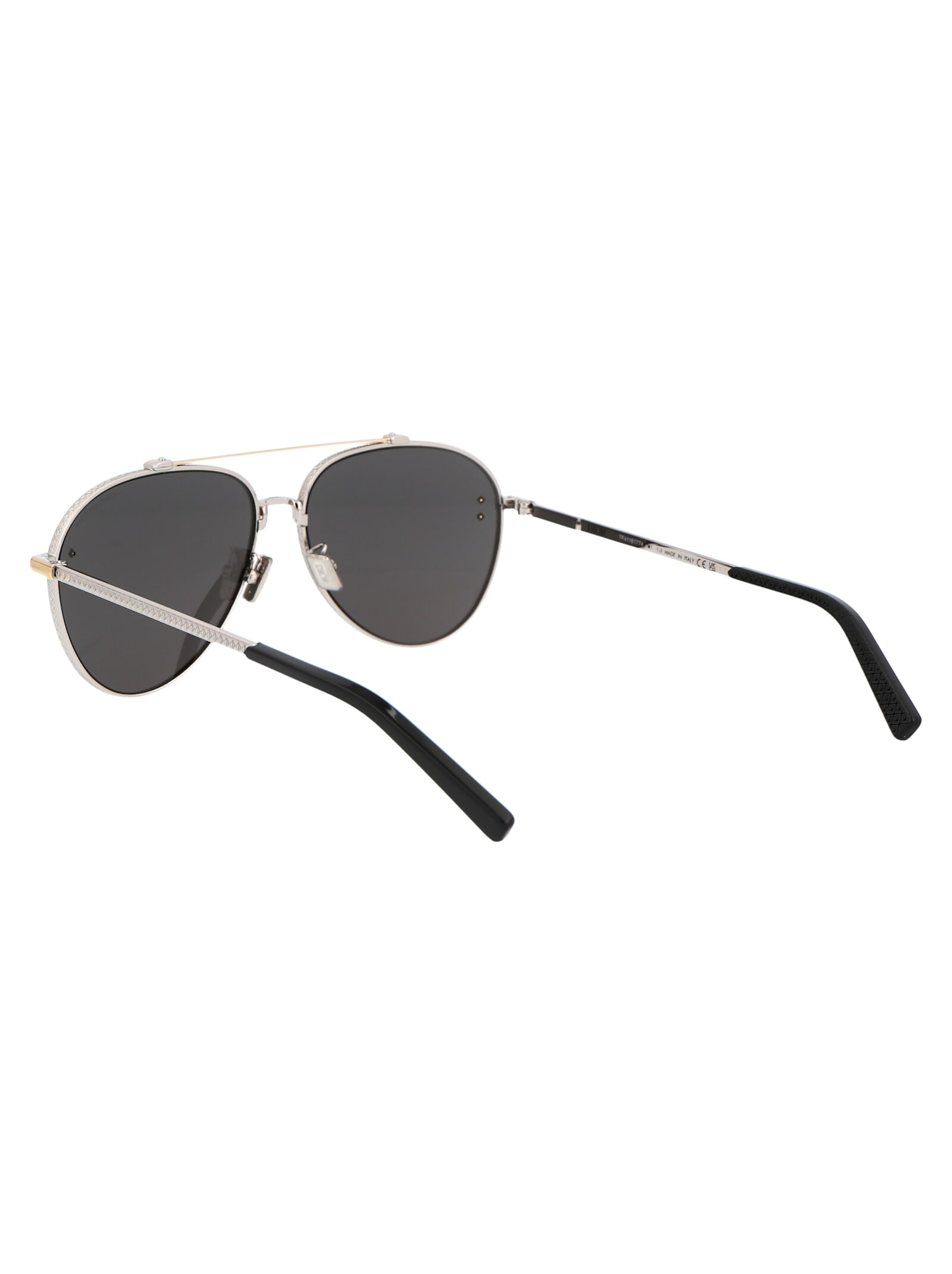 Shop Dior Cd Diamond A1u Sunglasses In F2a0 Shiny Palladium / Smoke