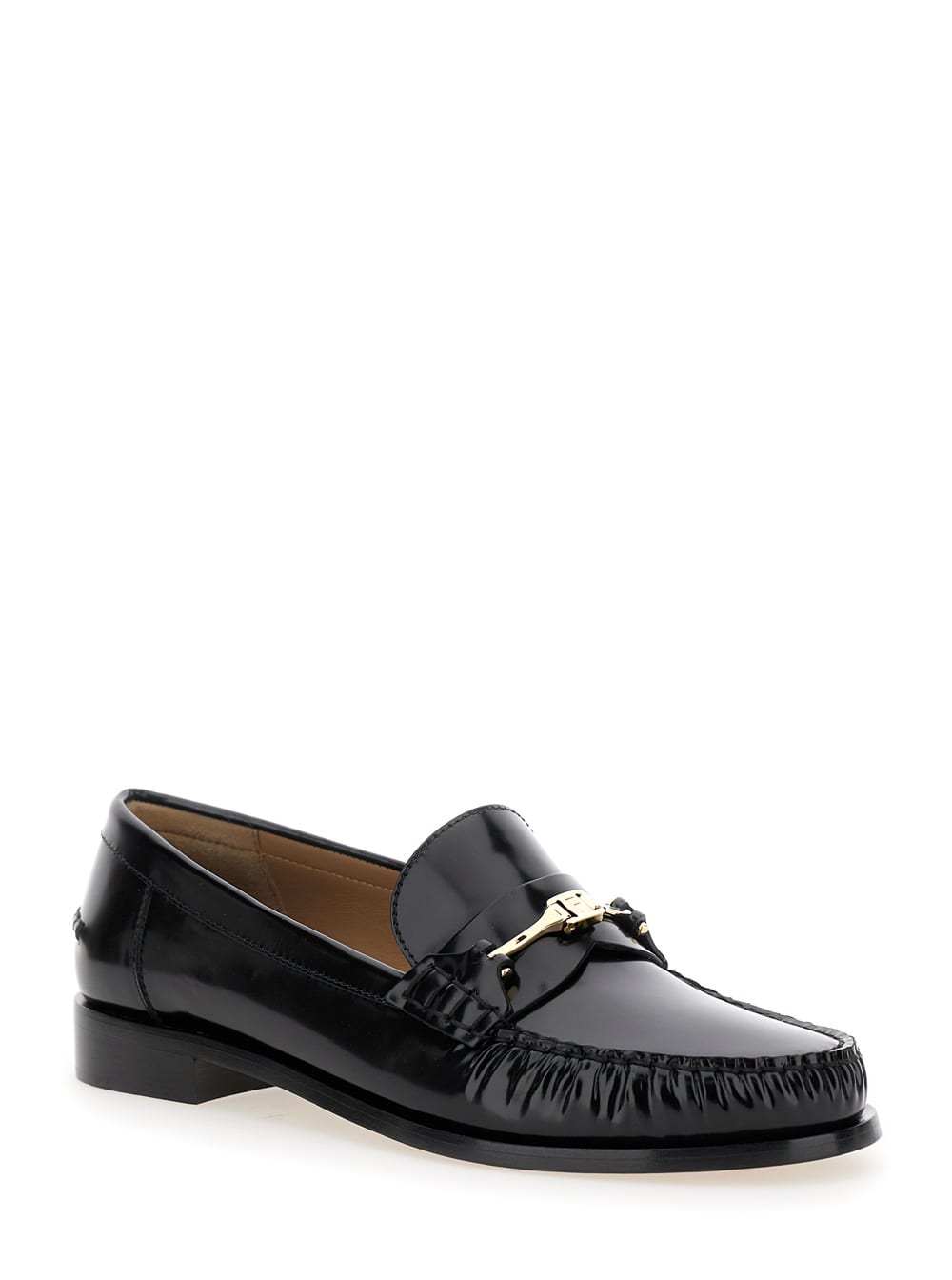 harry Slip-on Loafer With Chain Detail In Leather Woman