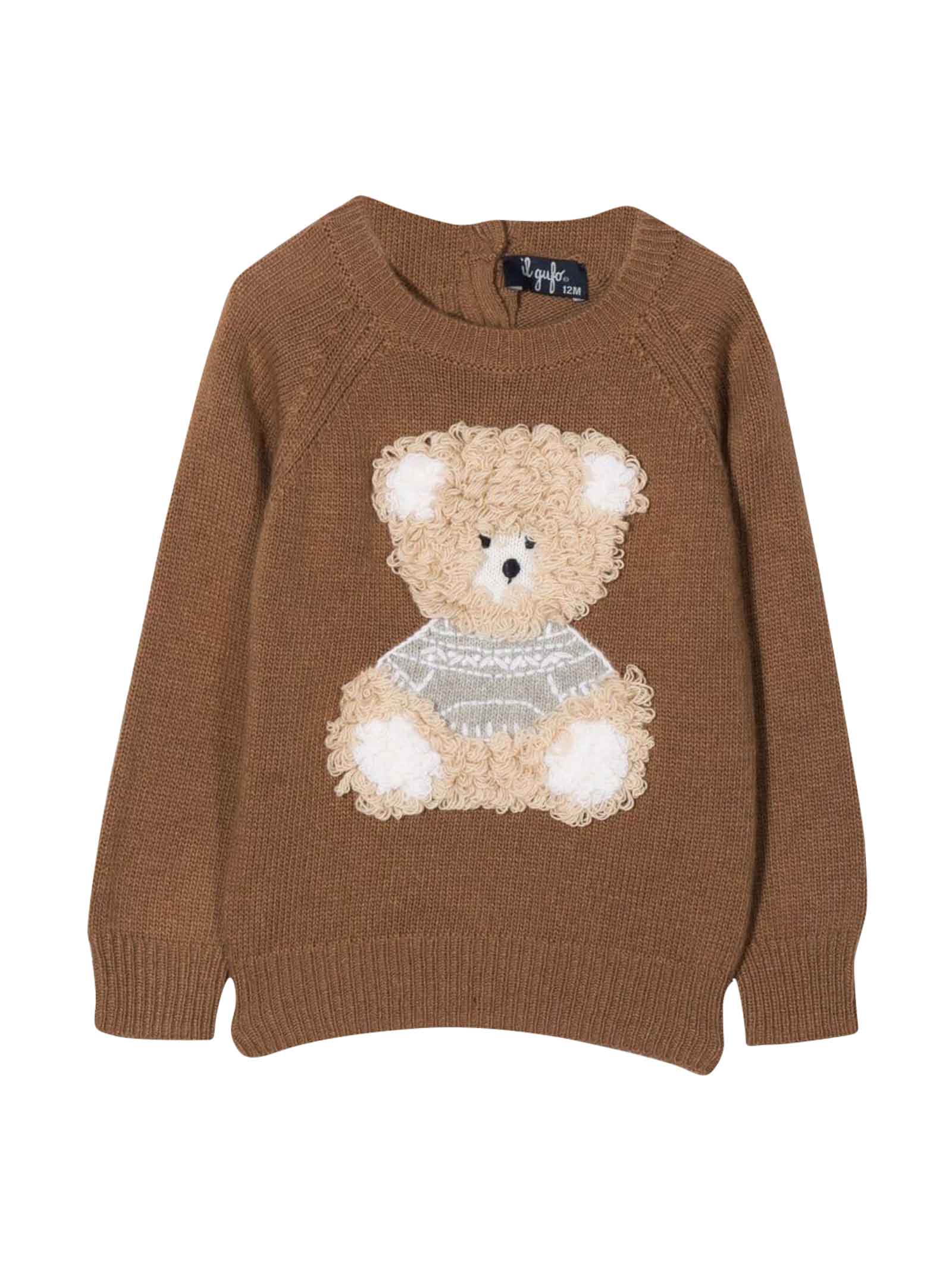 Il Gufo Brown Sweater Baby Boy In Marrone