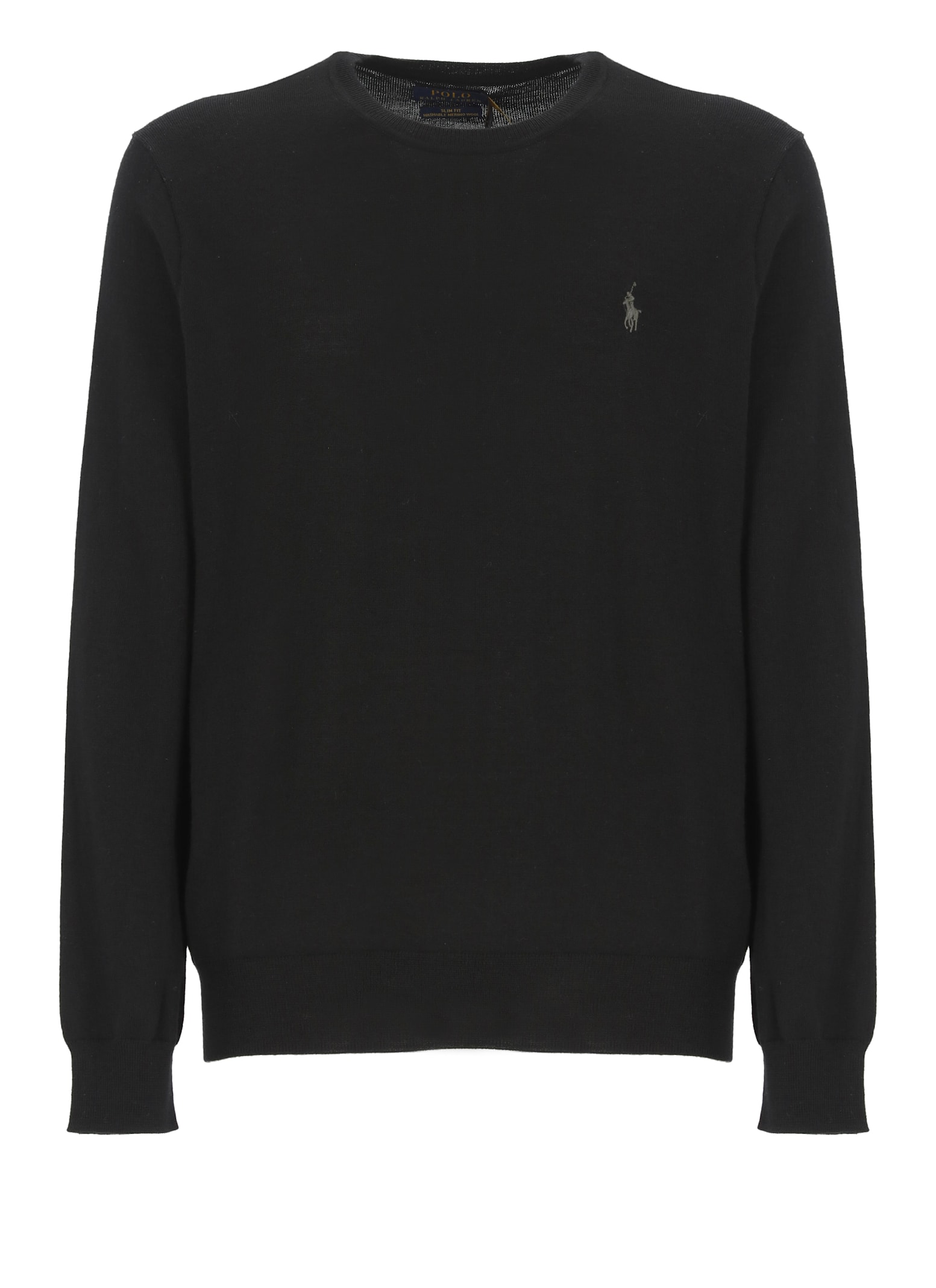 Ralph Lauren Pony Sweater In Black