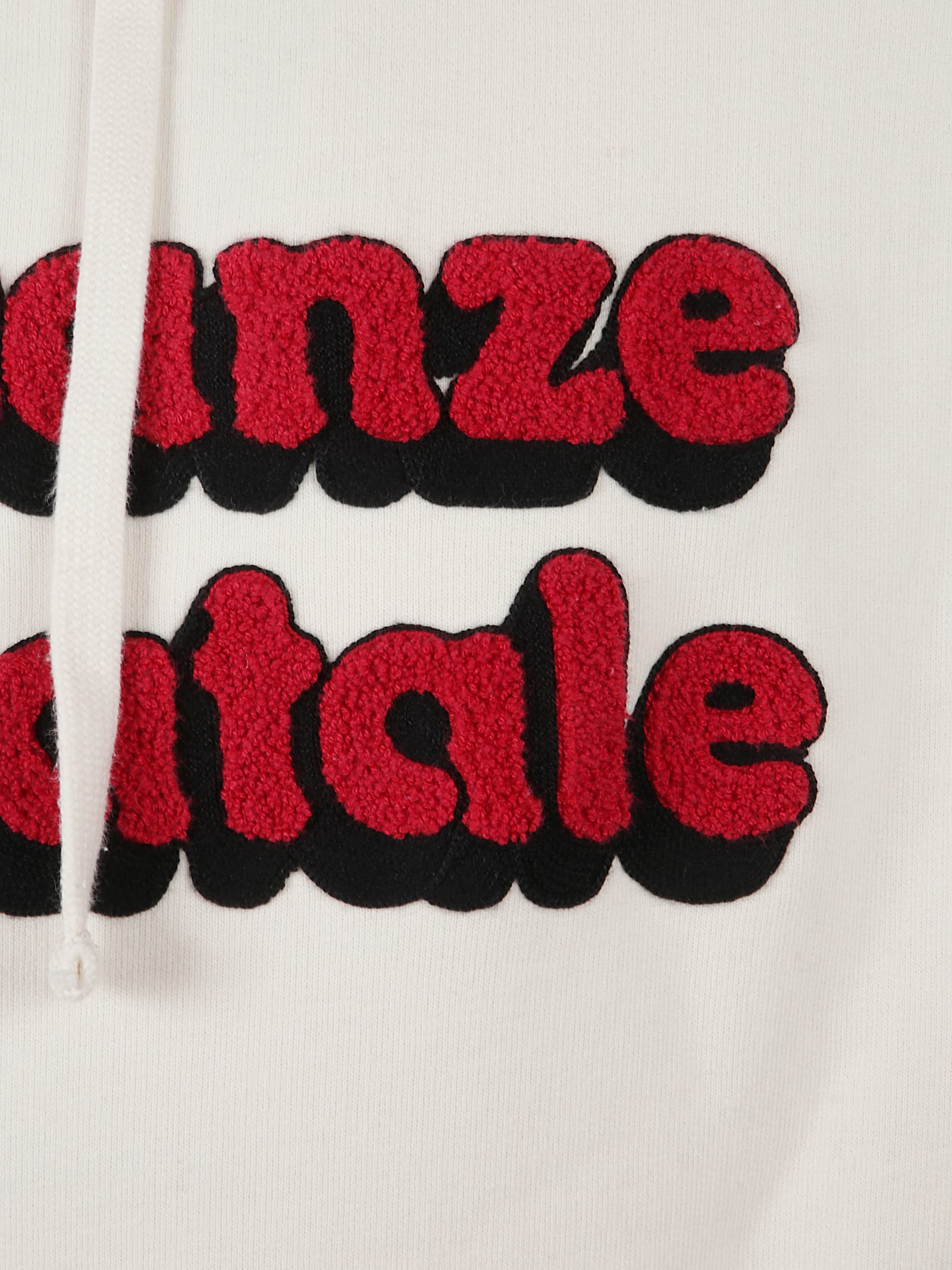 Mc2 Saint Barth Vacanze Di Natale Printed Drawstring Hoodie In White