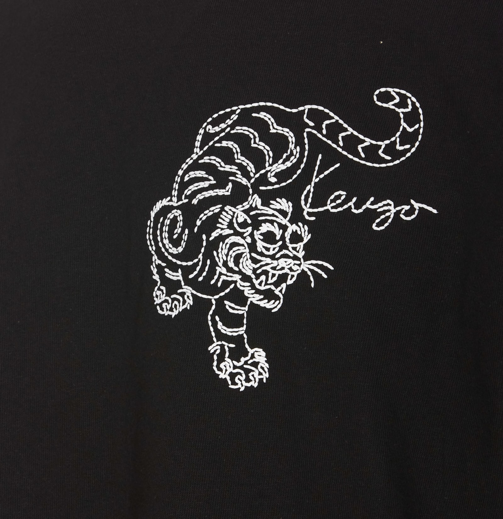 Shop Kenzo Tiger  Costellation Embroidered Oversize T-shirt In Black