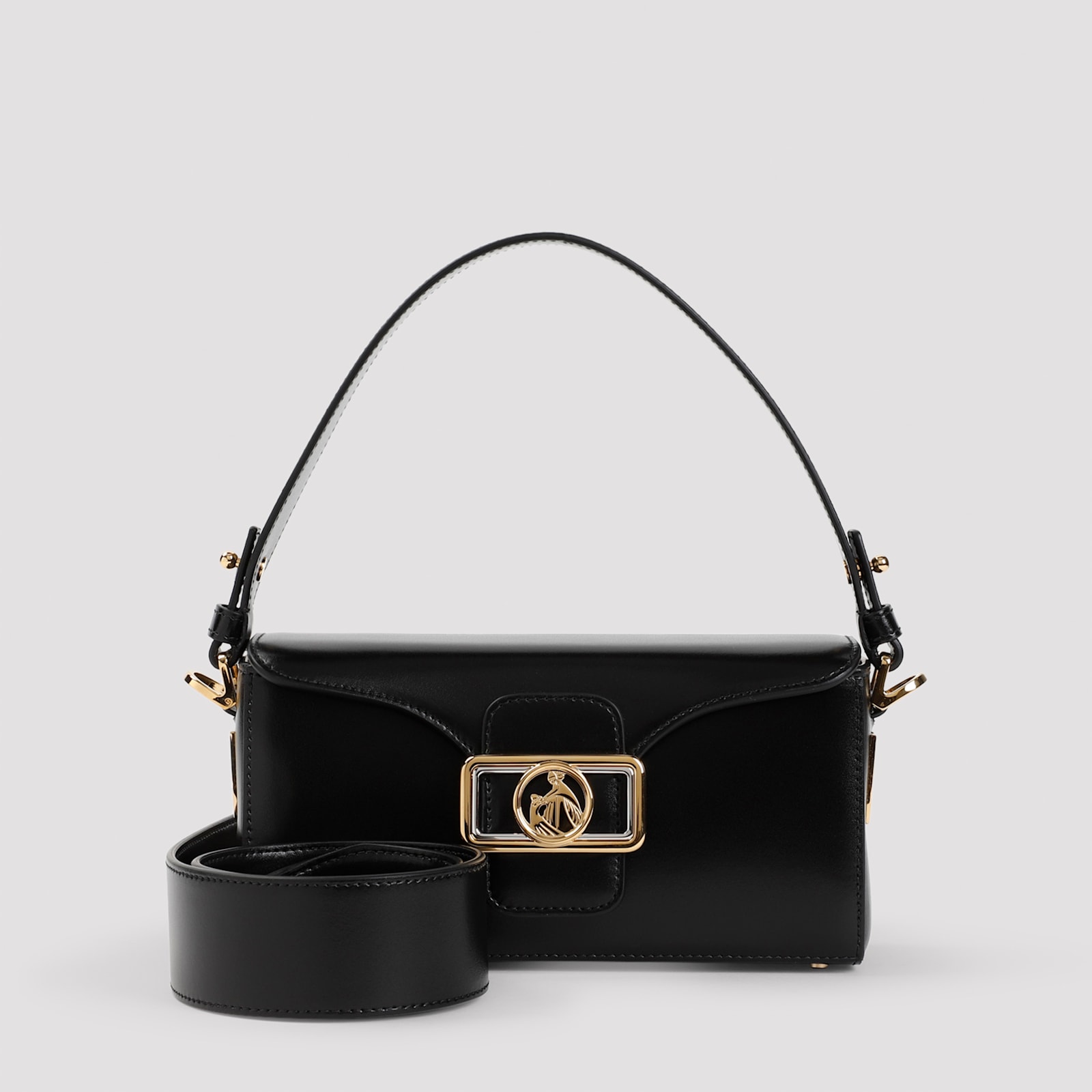 Shop Lanvin Pencil Nano Shoulder Bag In Black