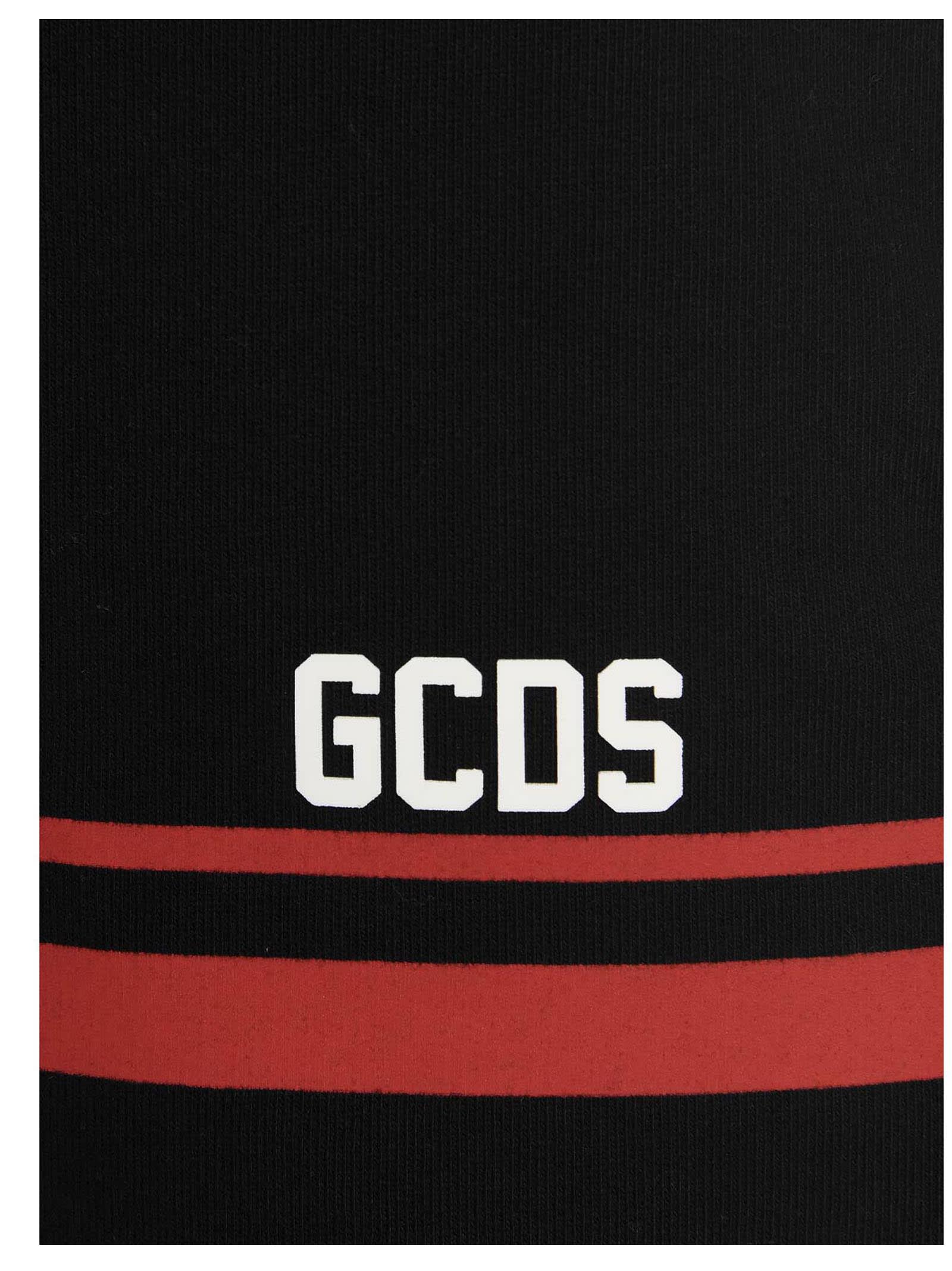 Shop Gcds Low Logo Band Bermuda Shorts In Black