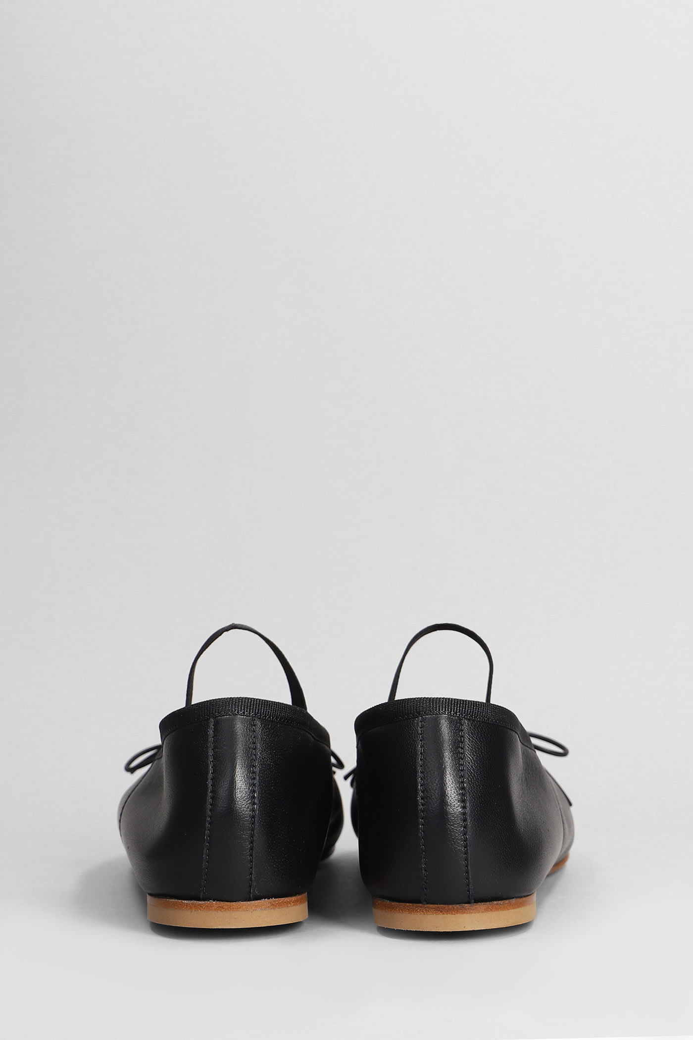 Shop Anniel Ballet Flats In Black Leather