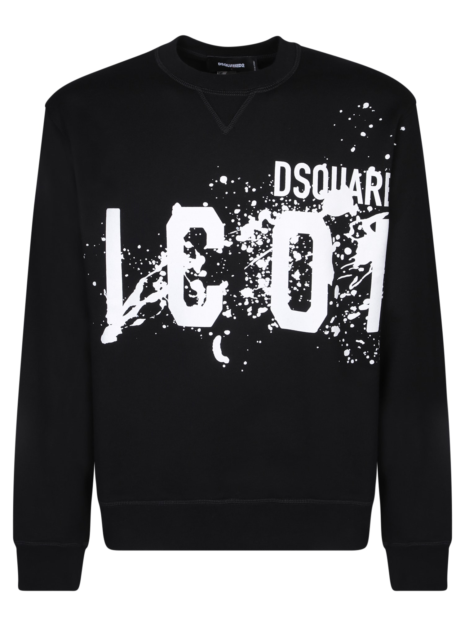 Shop Dsquared2 Icon Splash Black Sweatshirt