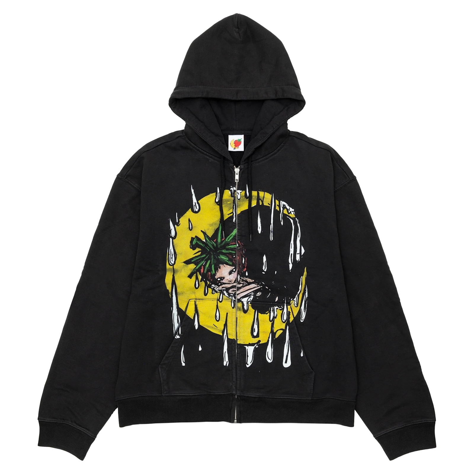 Sky High Farm Unisex Eri Zip Up Hoodie Knit In Black