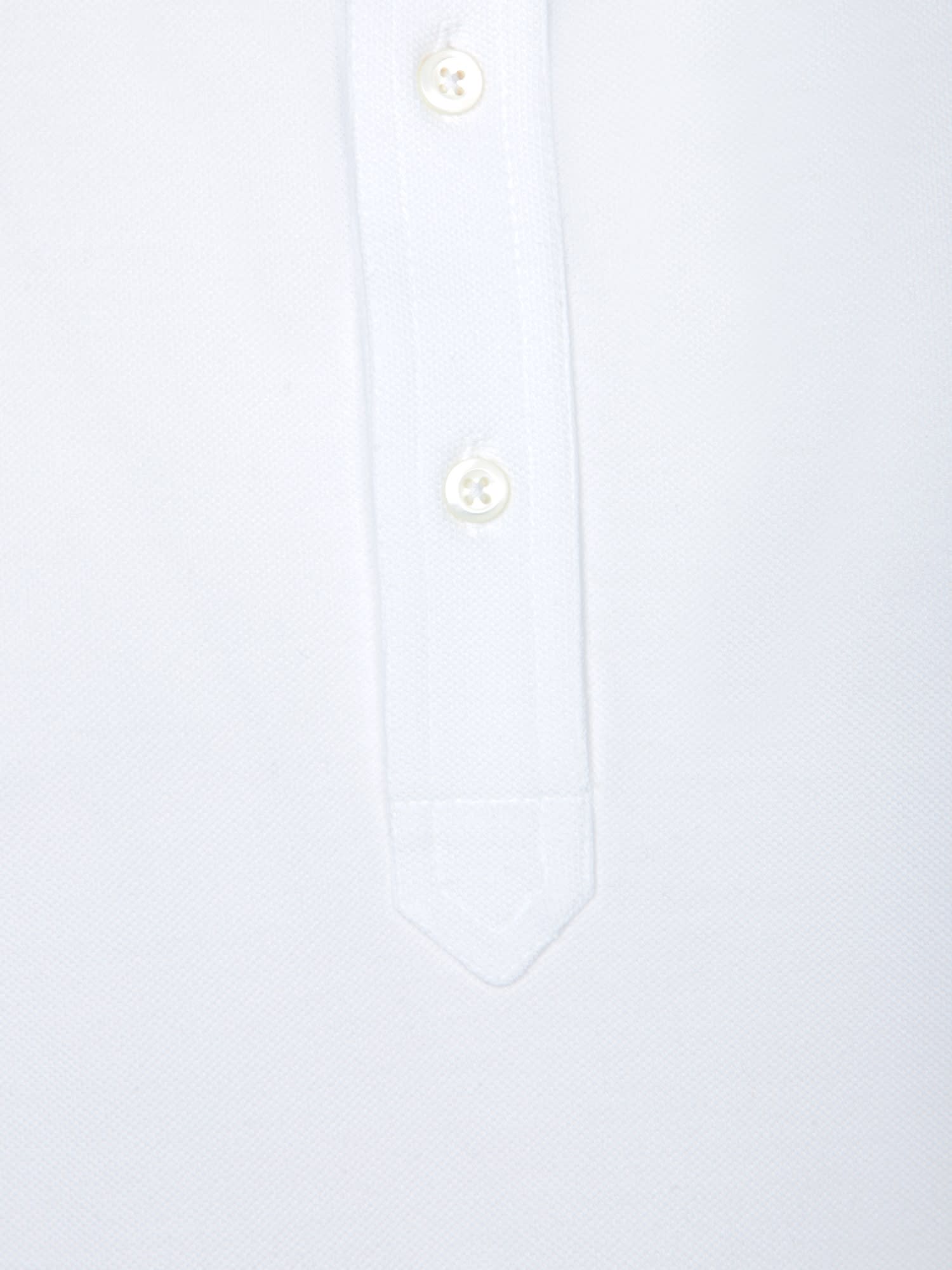 Brunello Cucinelli White Piquã© Polo Shirt In White