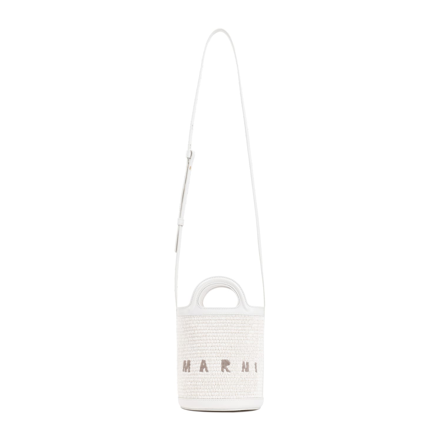 Shop Marni Tropicalia Mini Bucket Bag In Shell