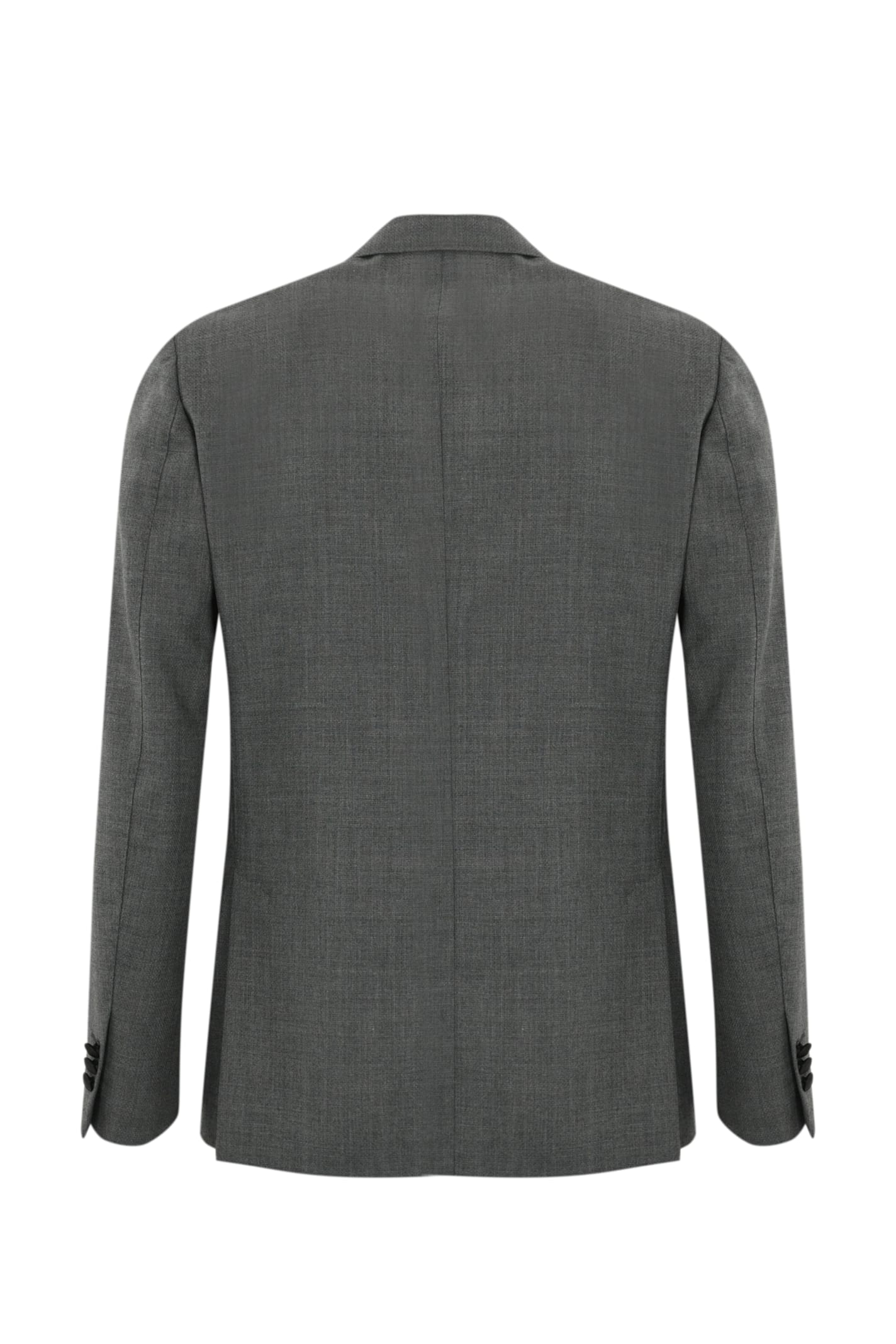 Lardini Roma Double-breasted Jacket In Wool Blend In Grigio