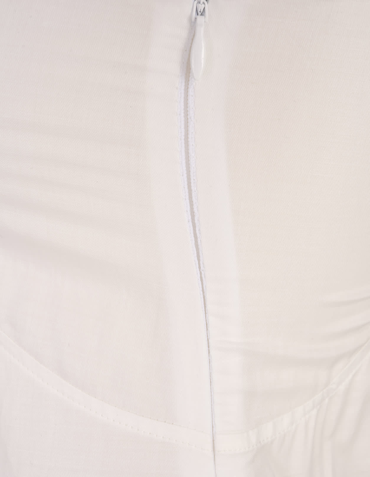 Shop Jil Sander White Mini Sleeveless Dress