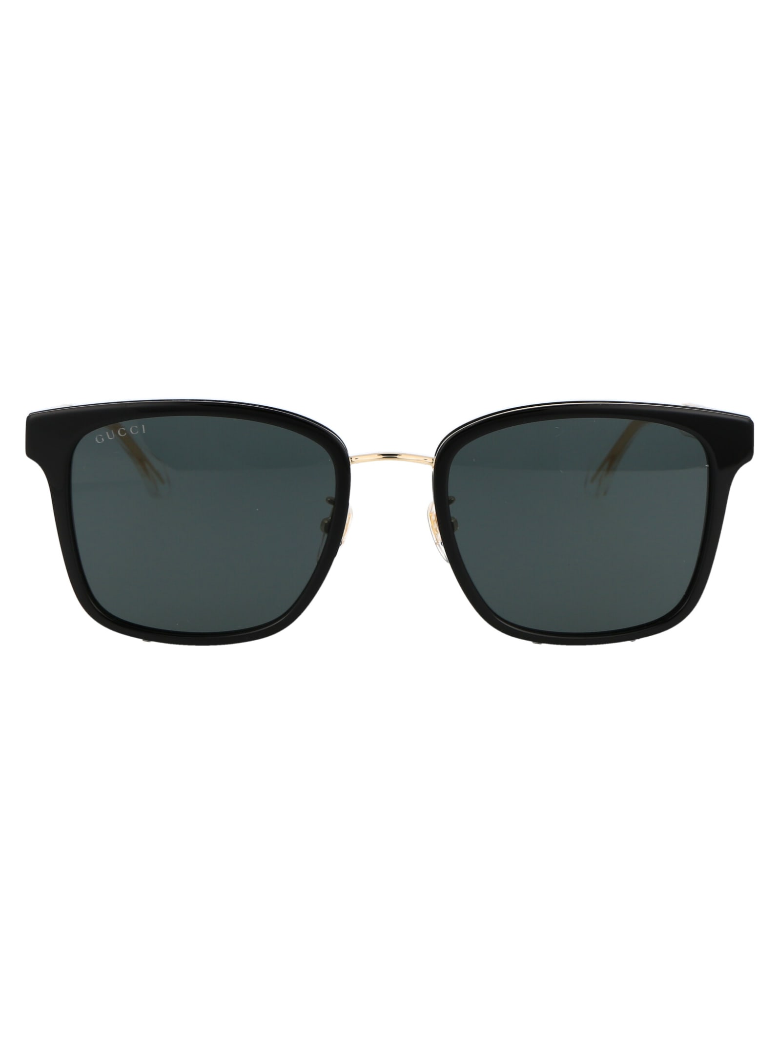 Shop Gucci Gg0563skn Sunglasses In 003 Black Crystal Grey