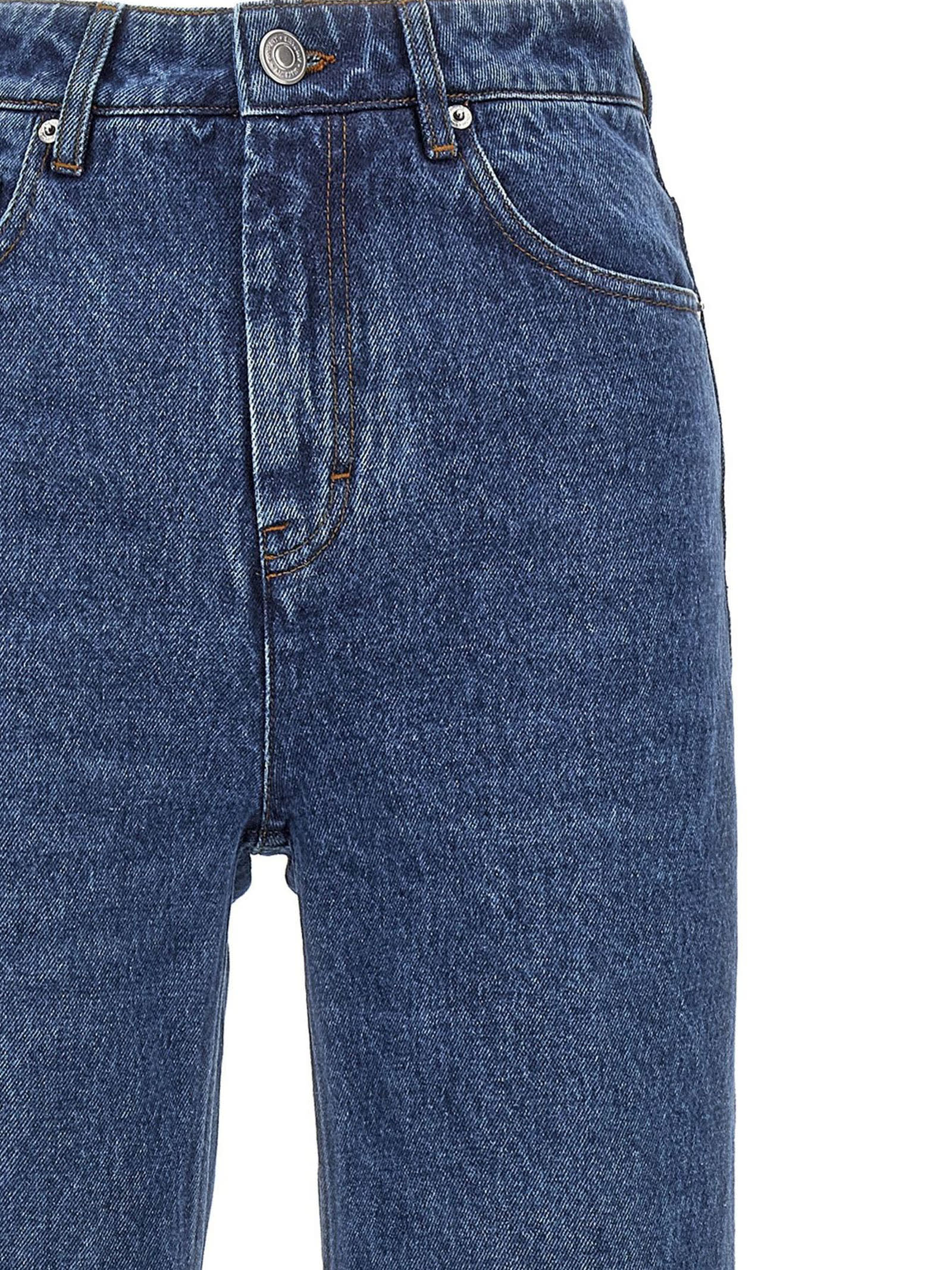 Shop Ami Alexandre Mattiussi Flared Cotton Denim Jeans In Blue