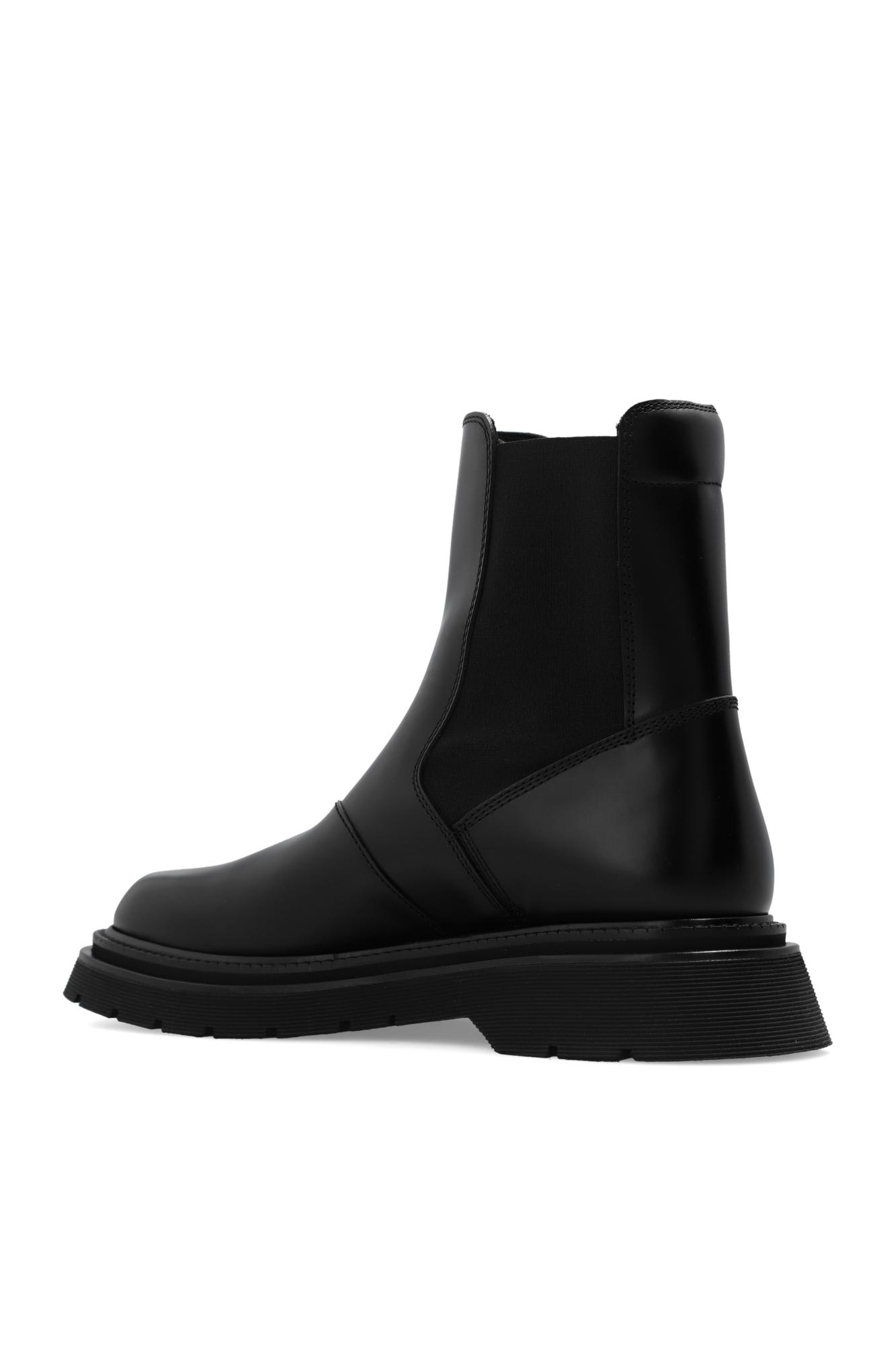 Dsquared2 Chunky Sole Leather Chelsea Boots In Black