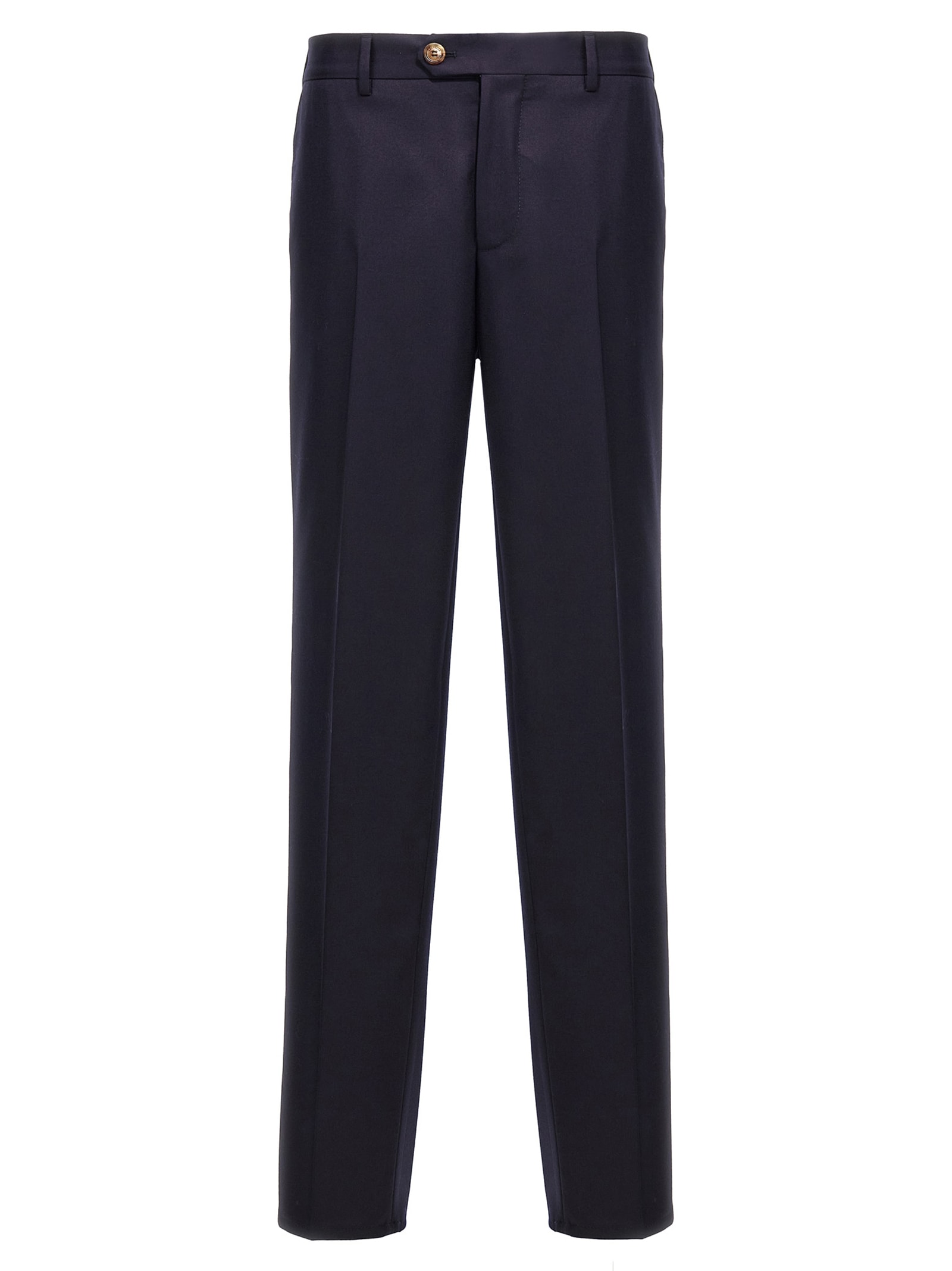 Shop Brunello Cucinelli Smart Pants In Blue