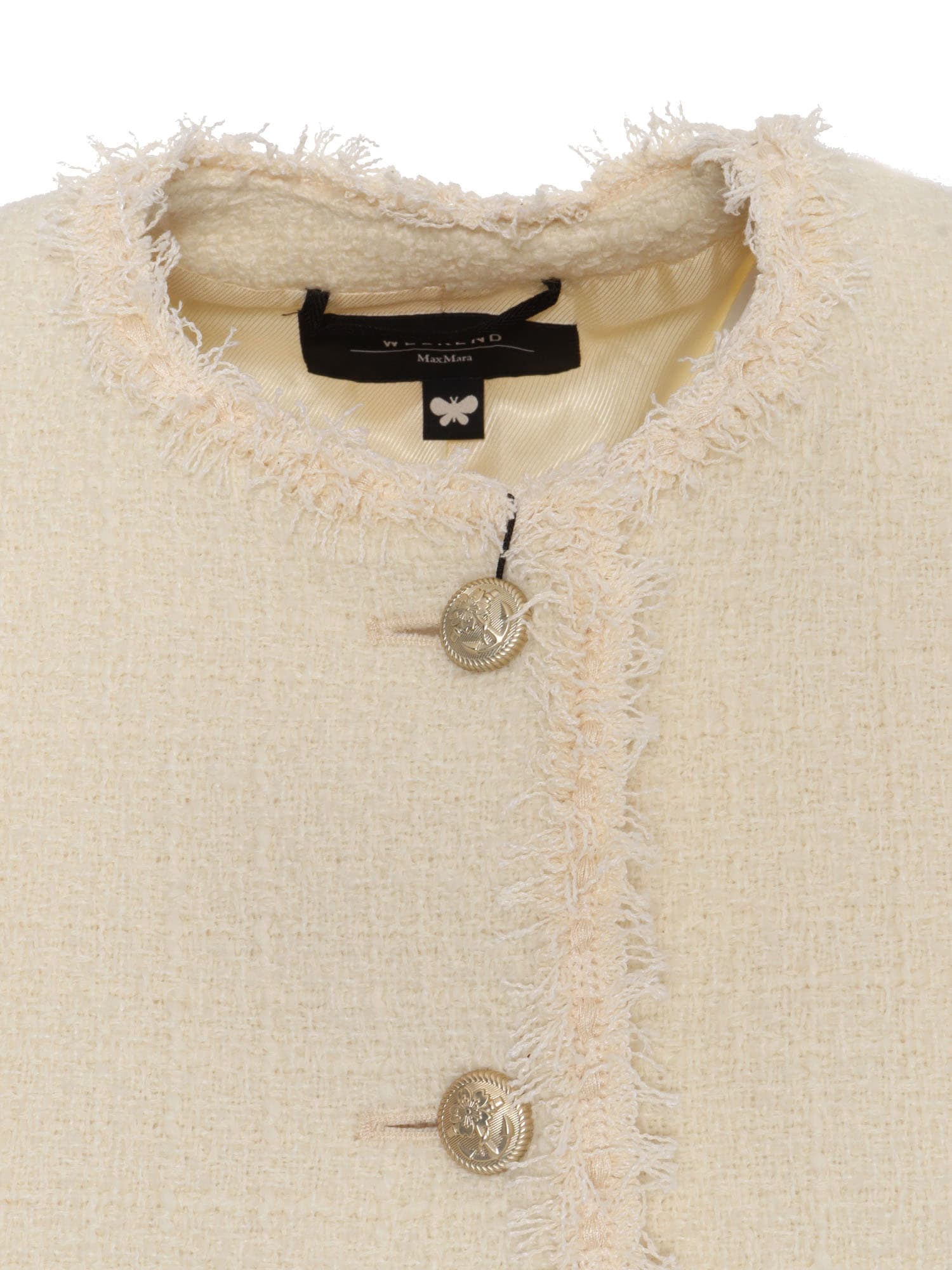 Weekend Max Mara Virgin Wool Jacket In Beige