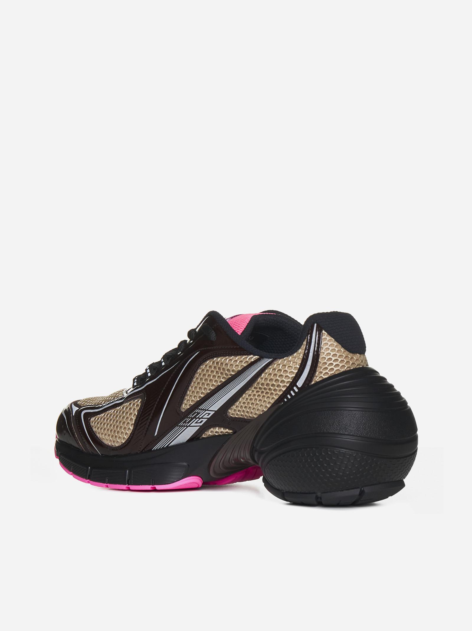 Shop Givenchy Tk-mx Runner Mesh Sneakers In Brown