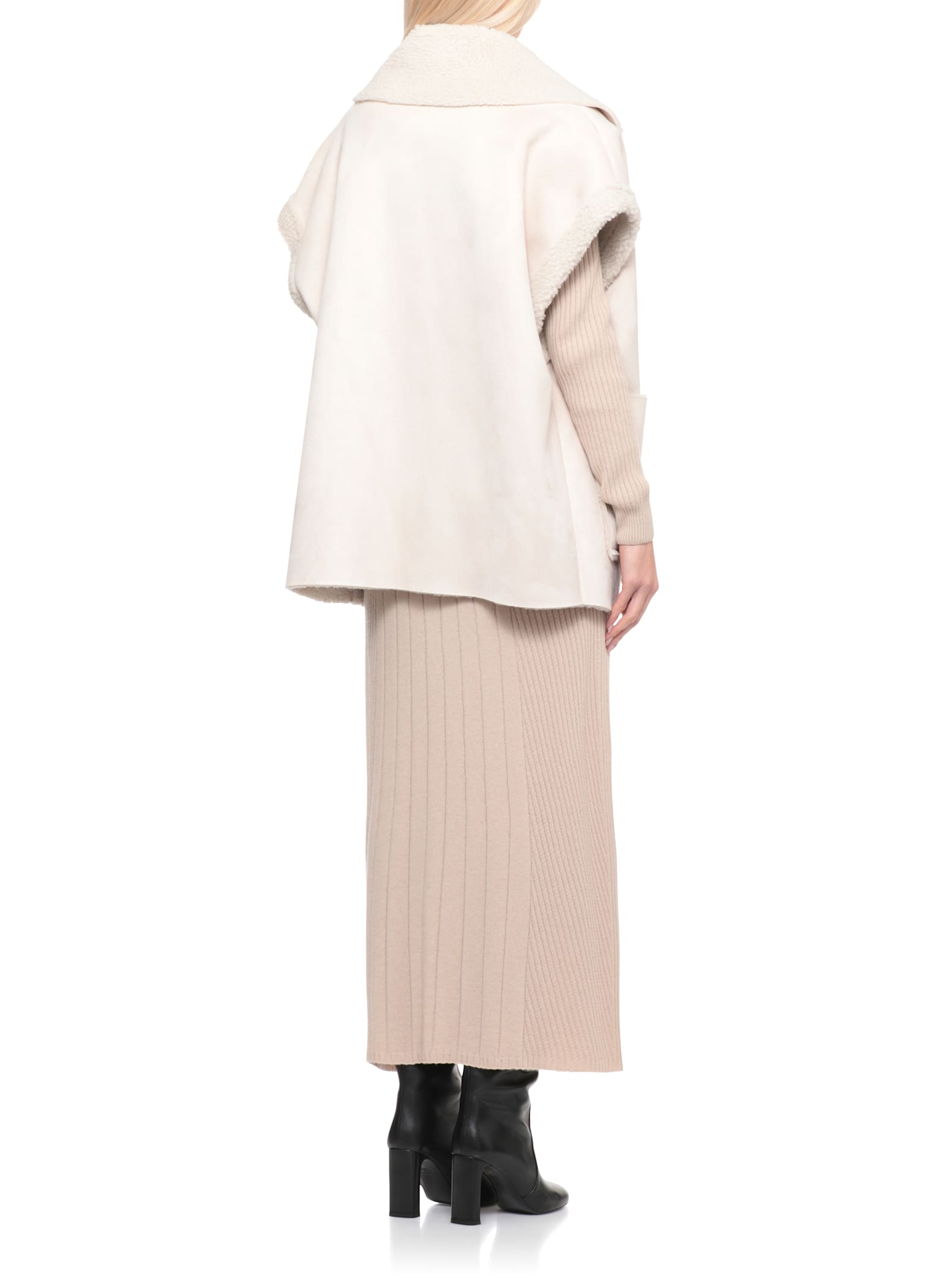 Betta Corradi Synthetic Suede Leather Vest In White