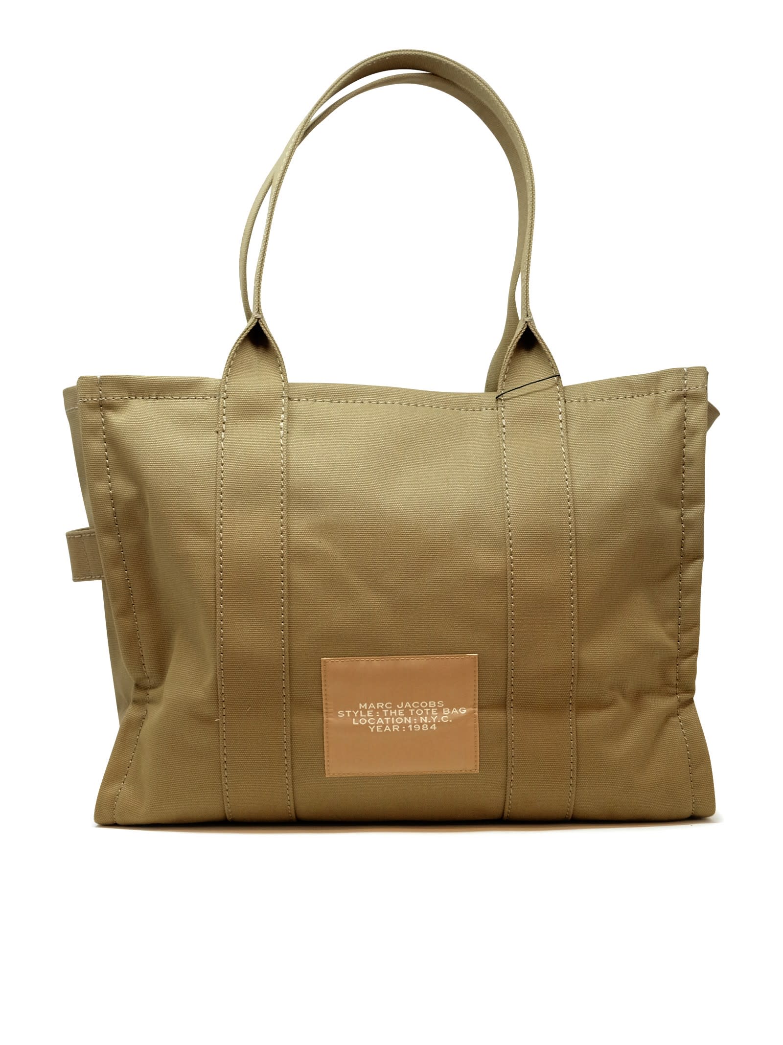Shop Marc Jacobs Slate Green Canvass Large Tote